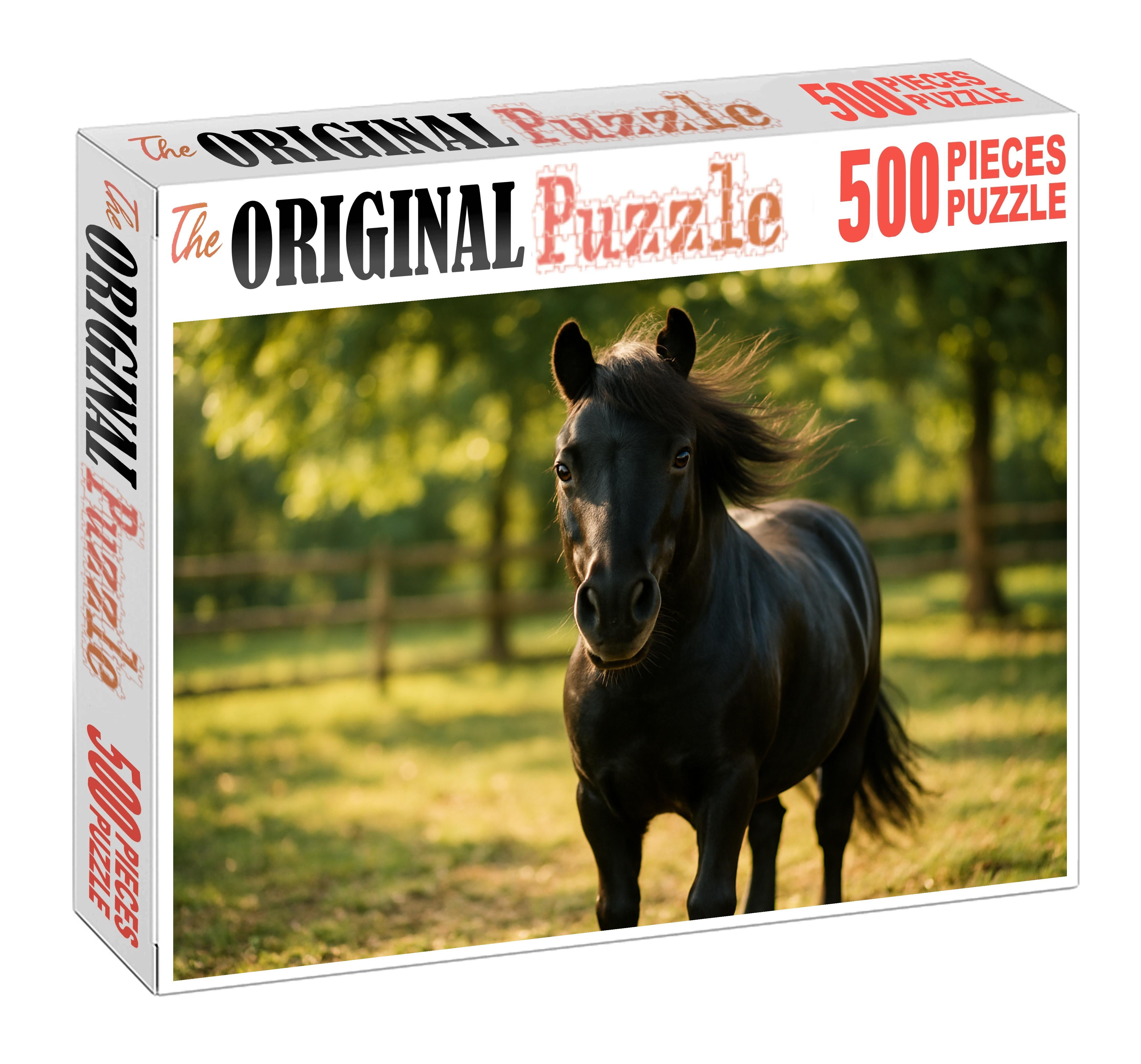 Sable Whisper Pony Large Format Puzzle