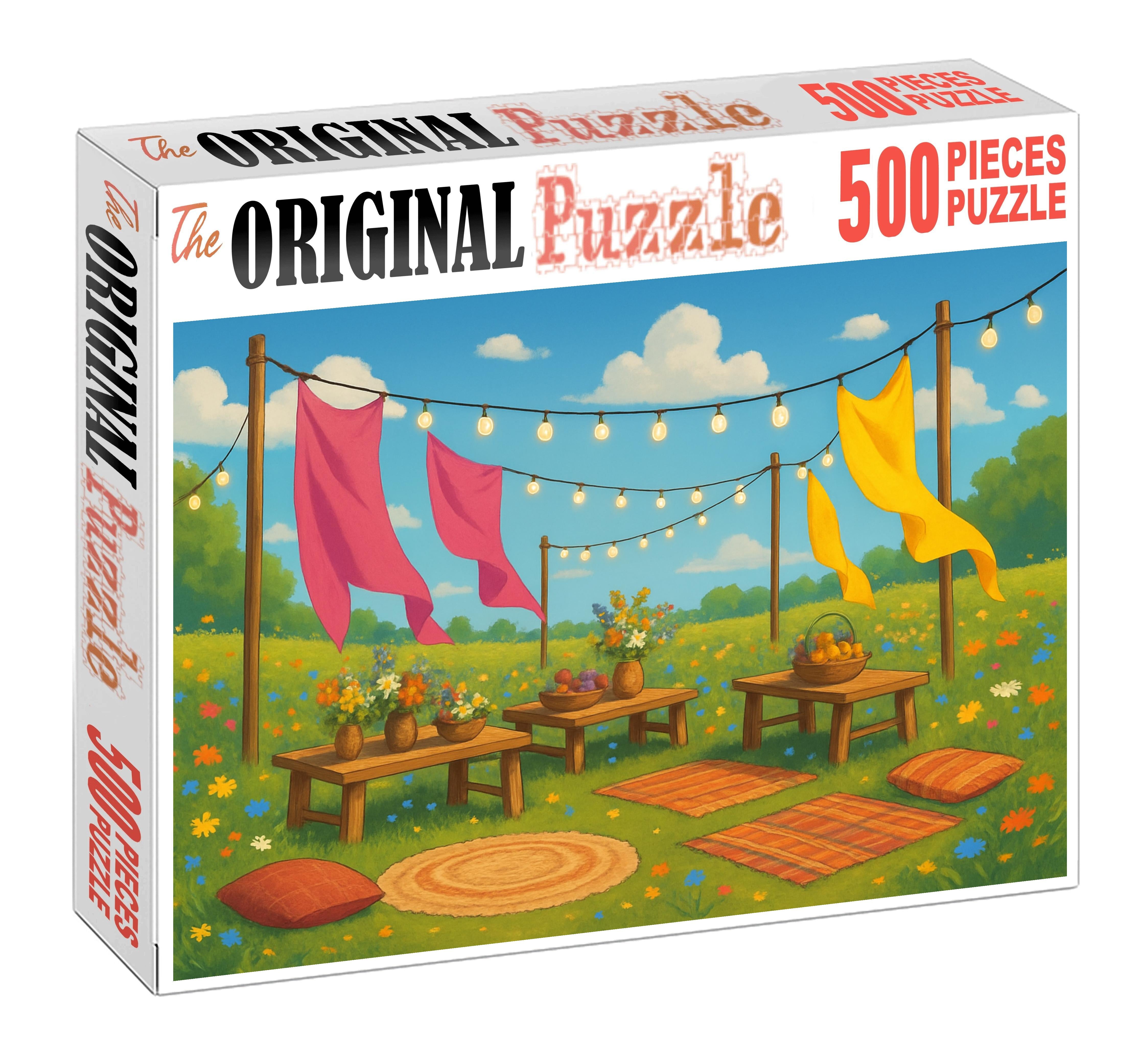 Vibrant Meadow Fiesta Premium Puzzle Pieces