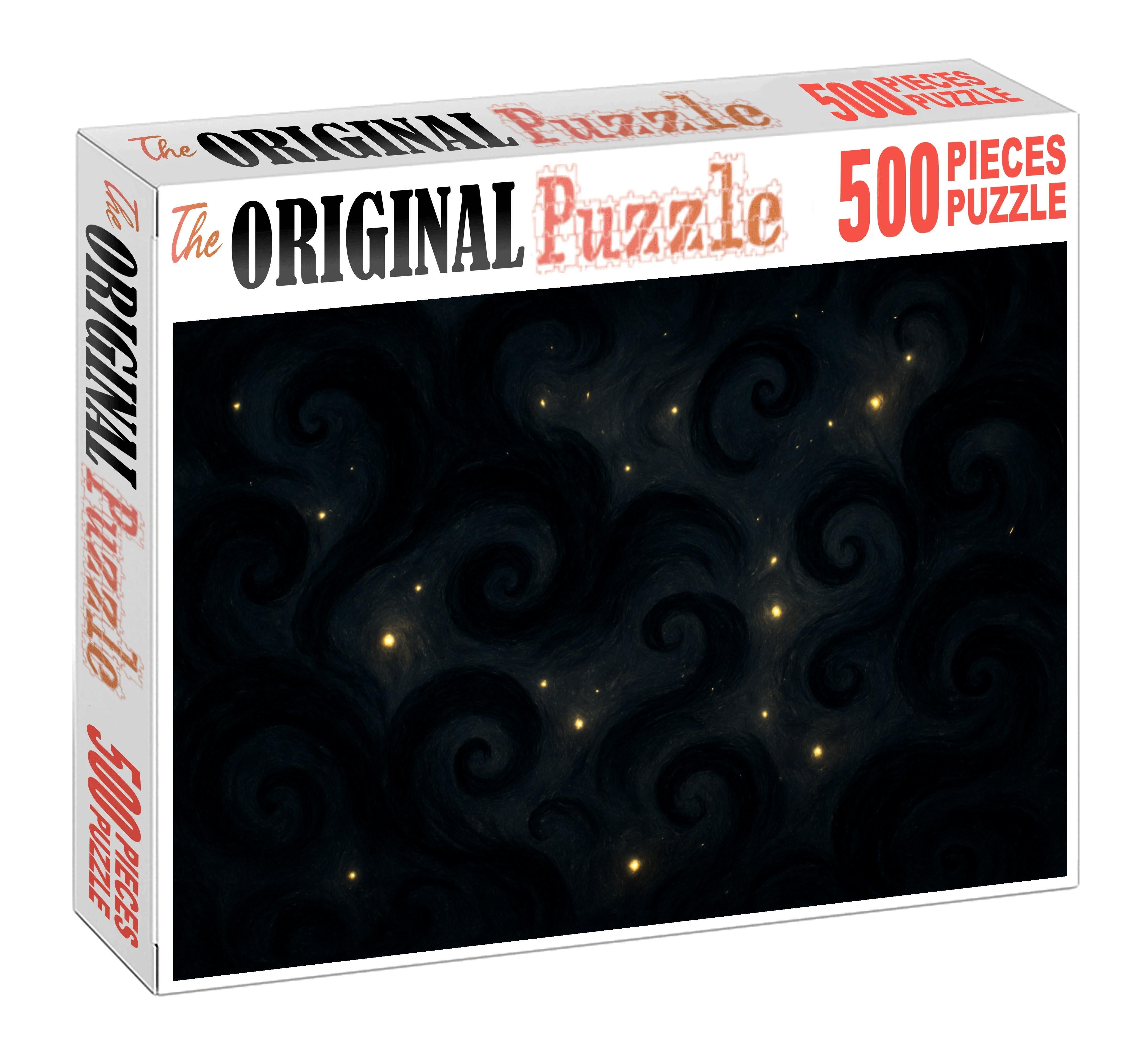 Veil Of Floating Ink And Fireflies 200 Piece Puzzle