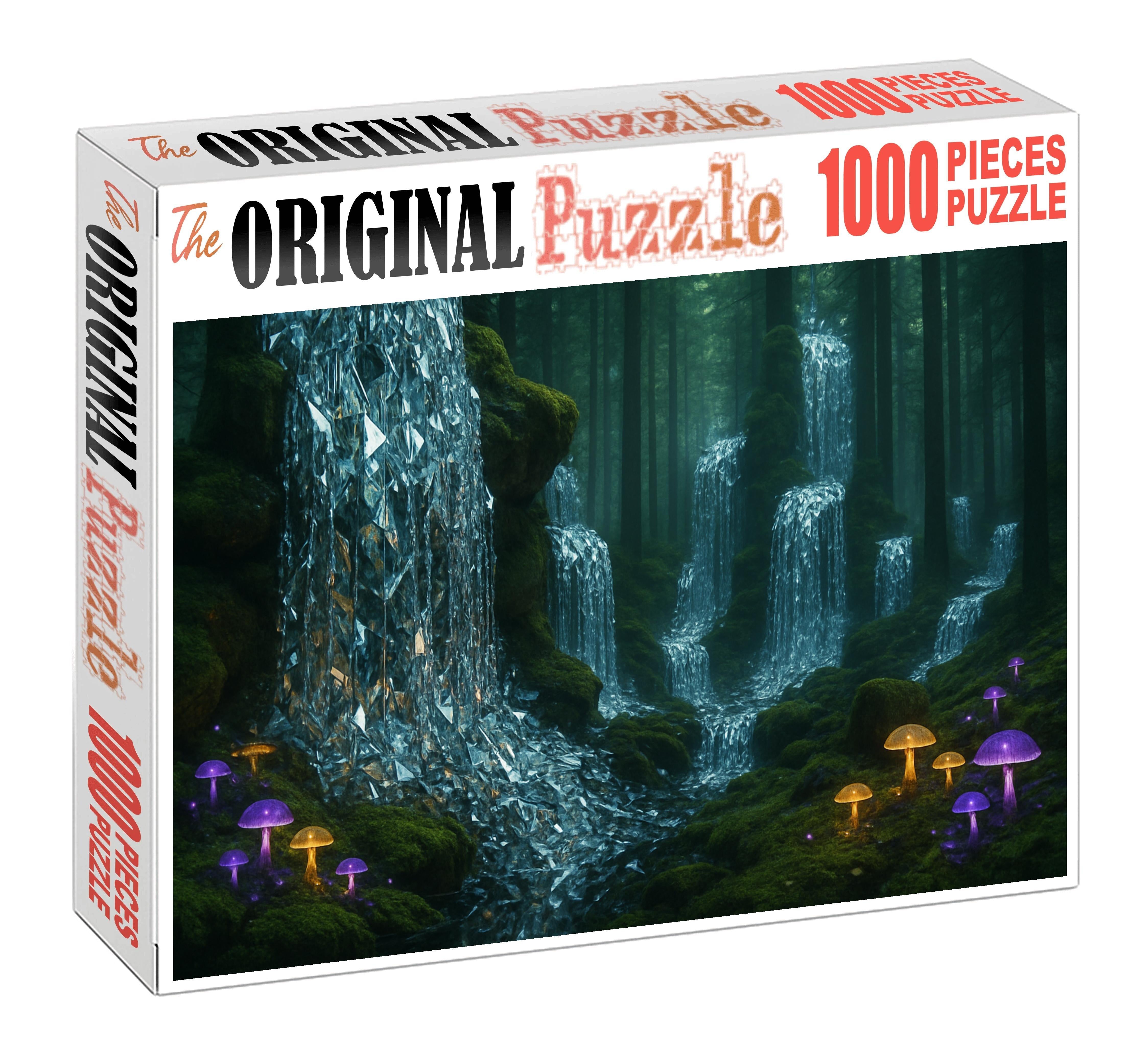 The Cascading Mirrors Waterfalls Of Reflective Glass In An Endless Forest Unique Puzzle Design