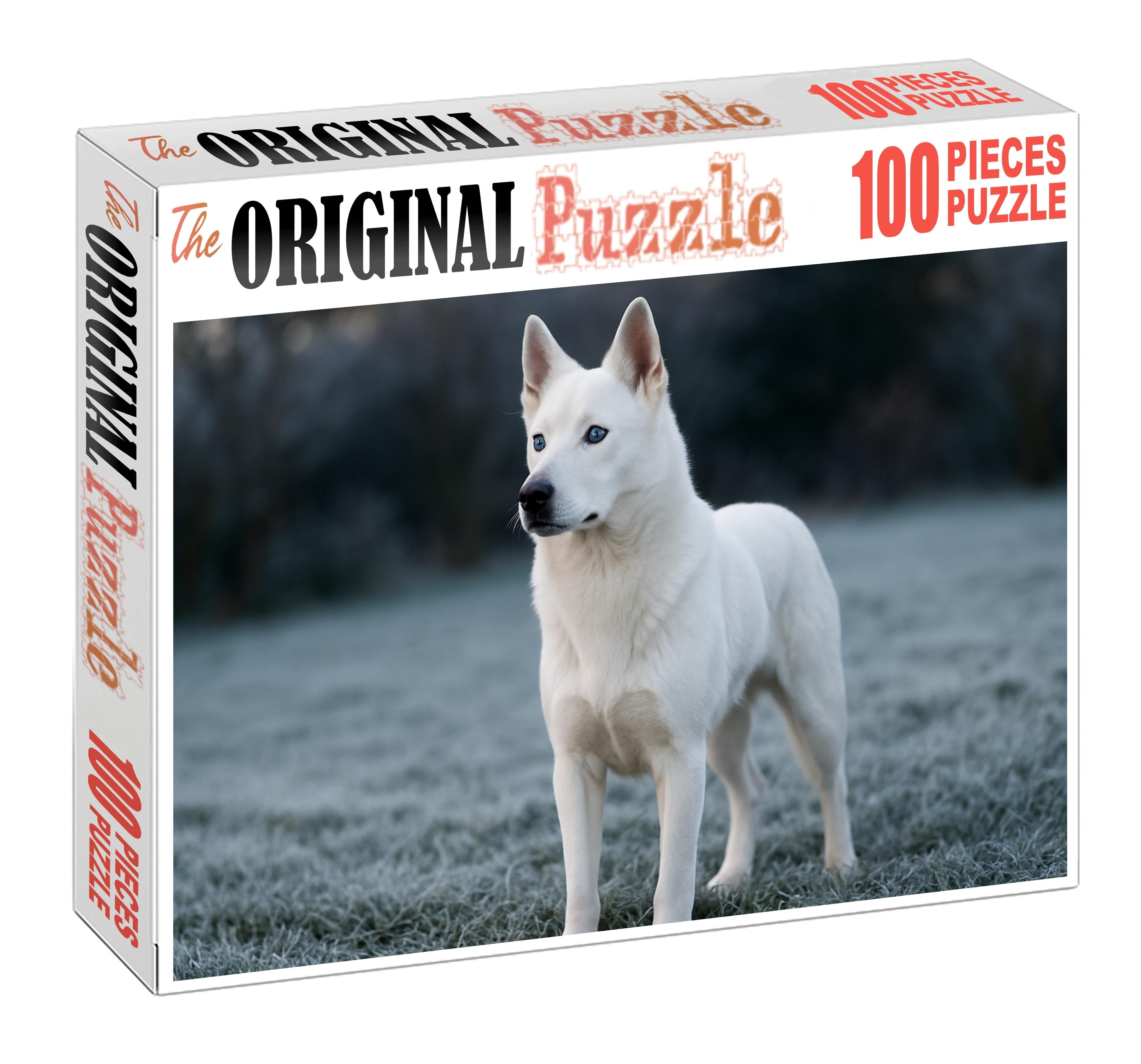 Crystal Frost Pure White Agile Guardian With Watchful Nature Puzzle For Kids