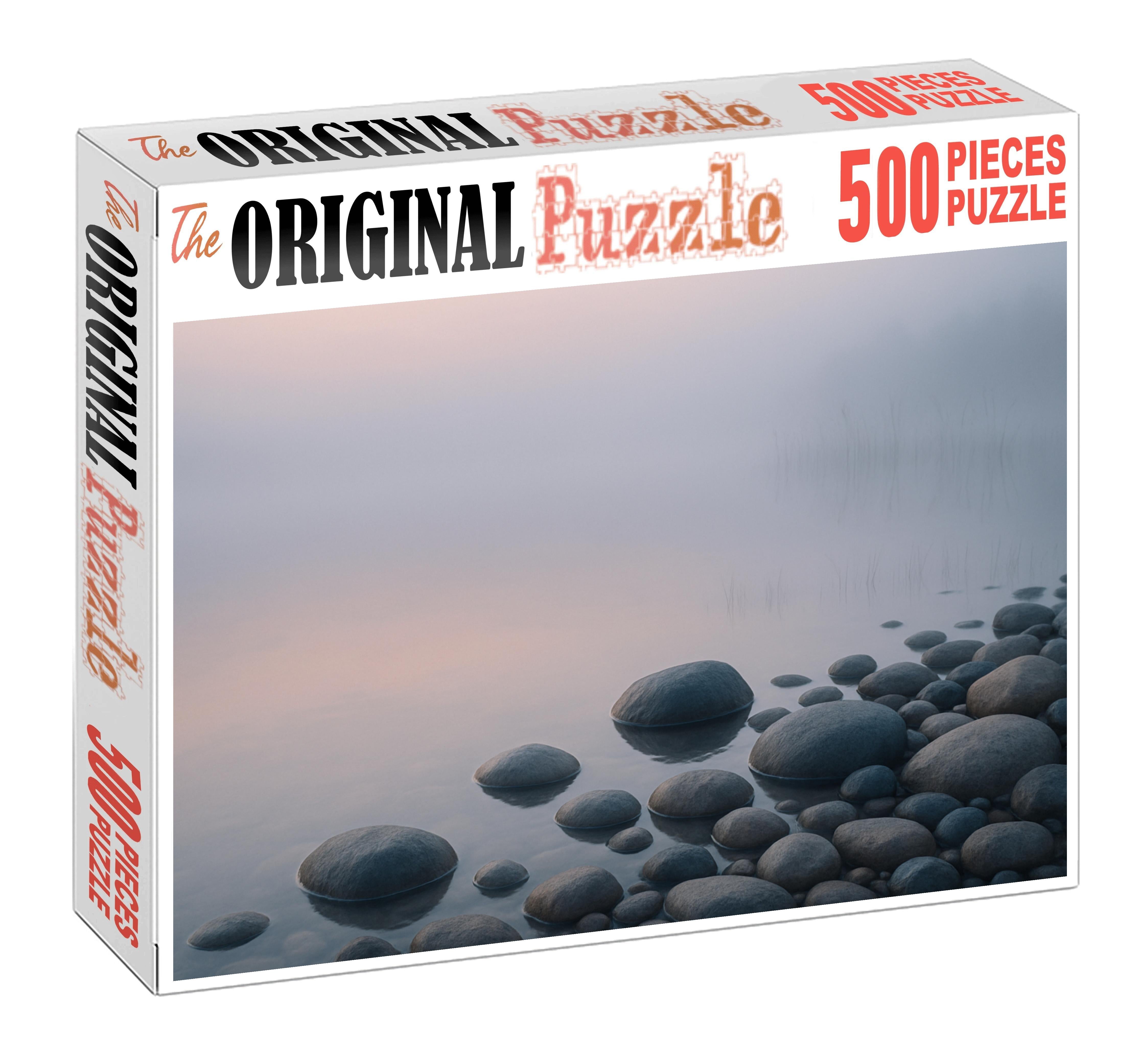 Early Morning Lakeshore Mist Easy Puzzles