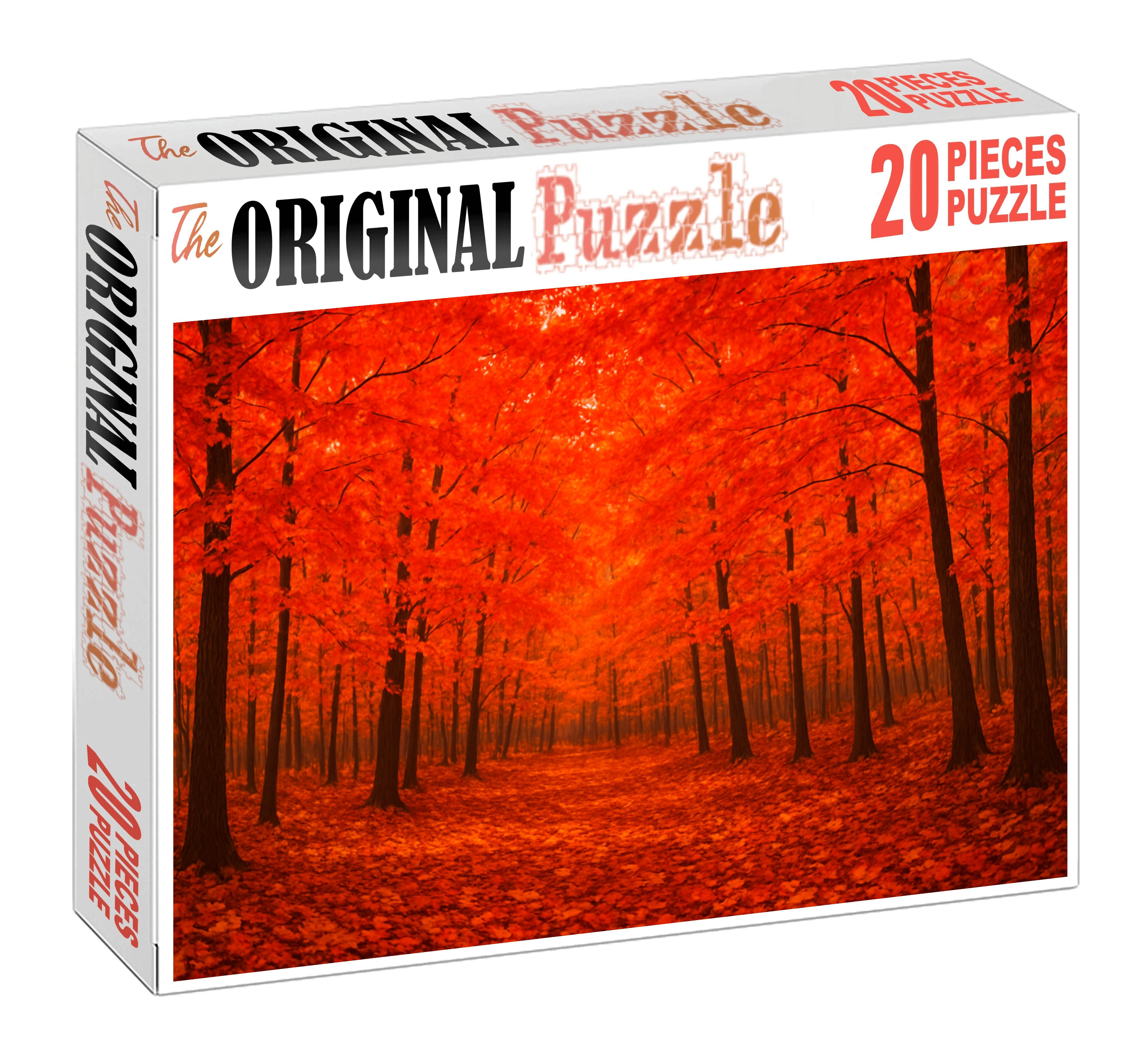 Crimson Autumn Reach Large Format Puzzle