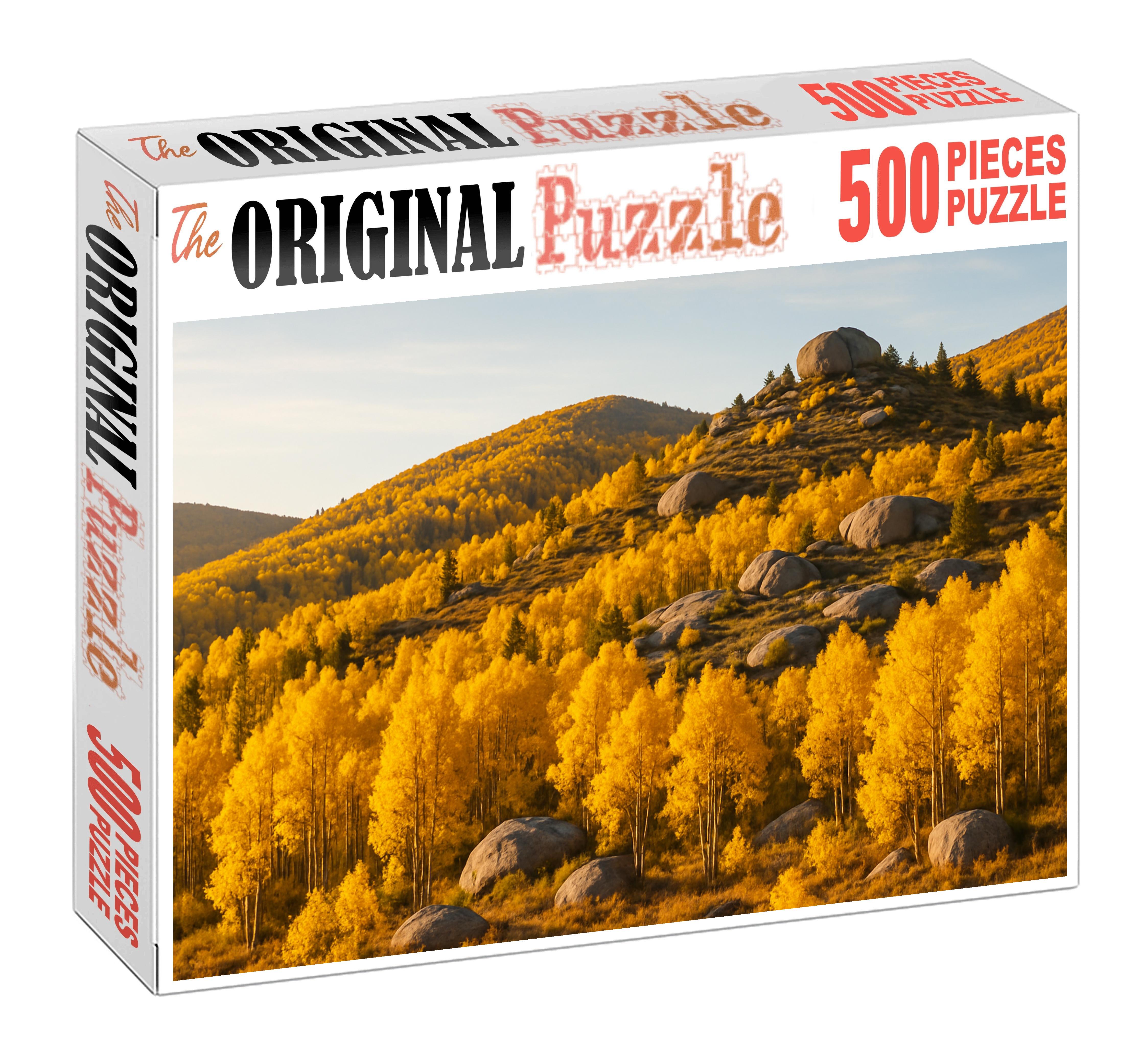 Golden Aspen Ridge 500 Piece Puzzle