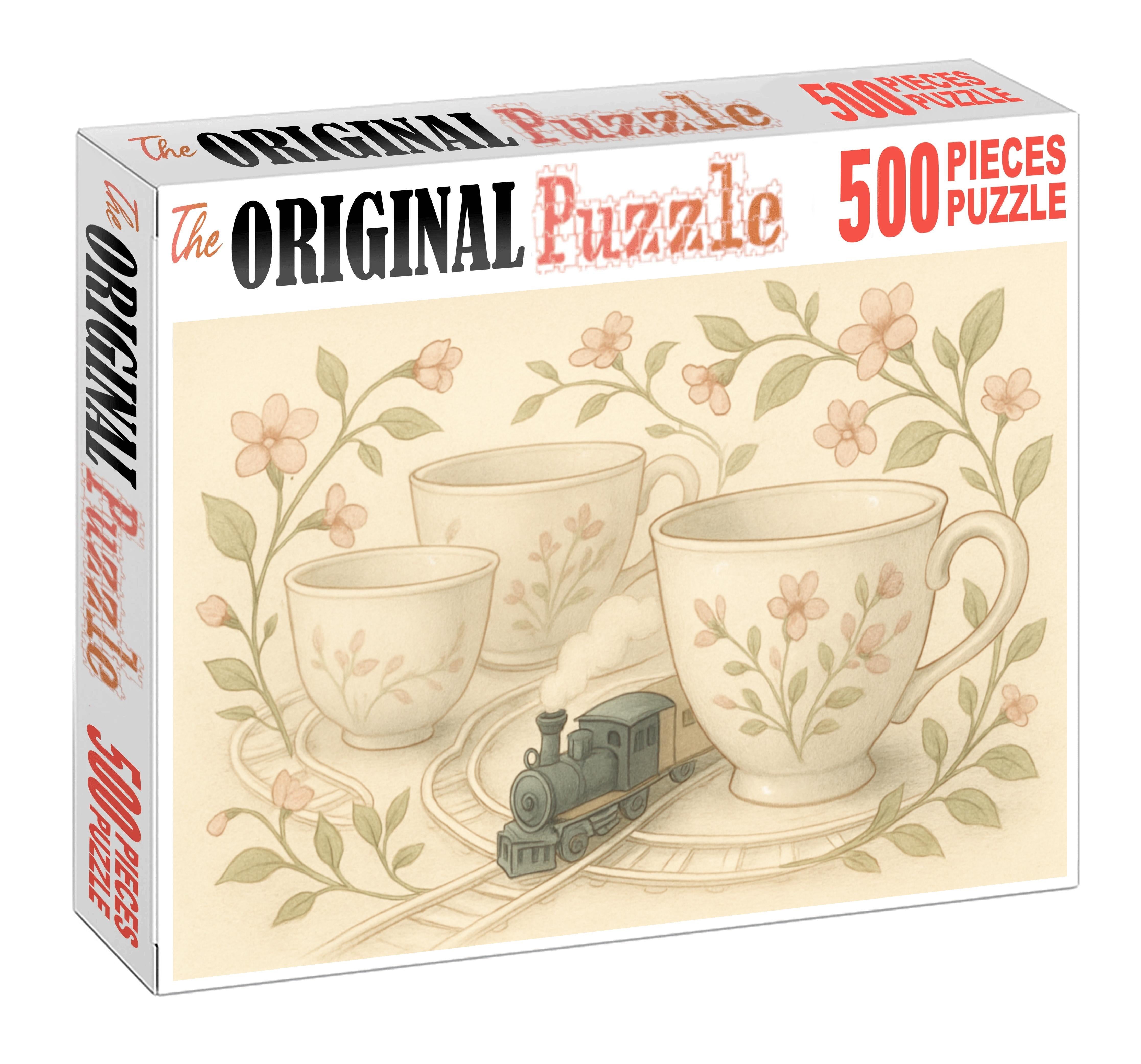 Tea Garden Train Adventure 500 Piece Puzzle