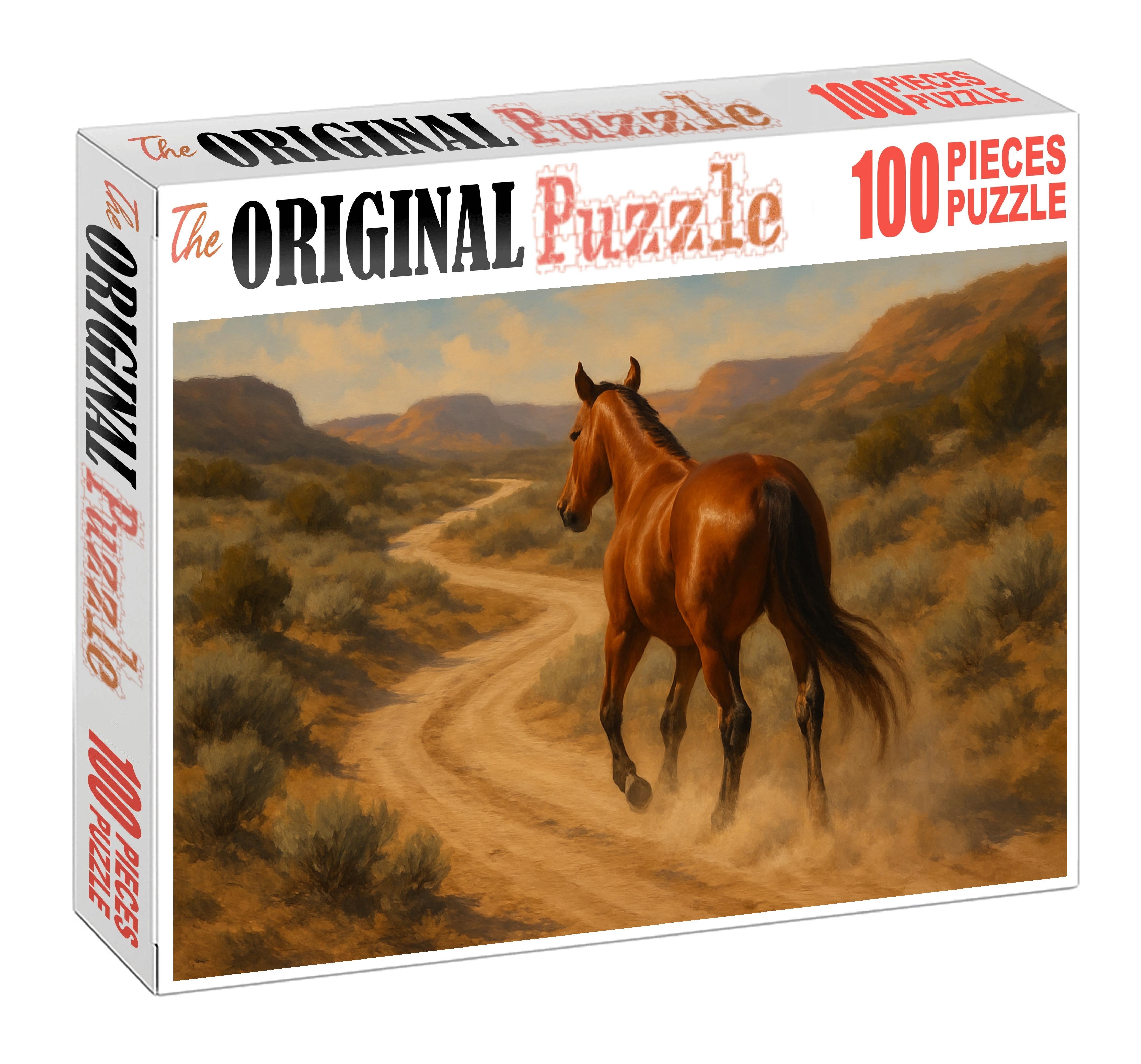 Autumn Ember Endurance Lean Chestnut Gelding With Tireless Stamina Custom Jigsaw Puzzle