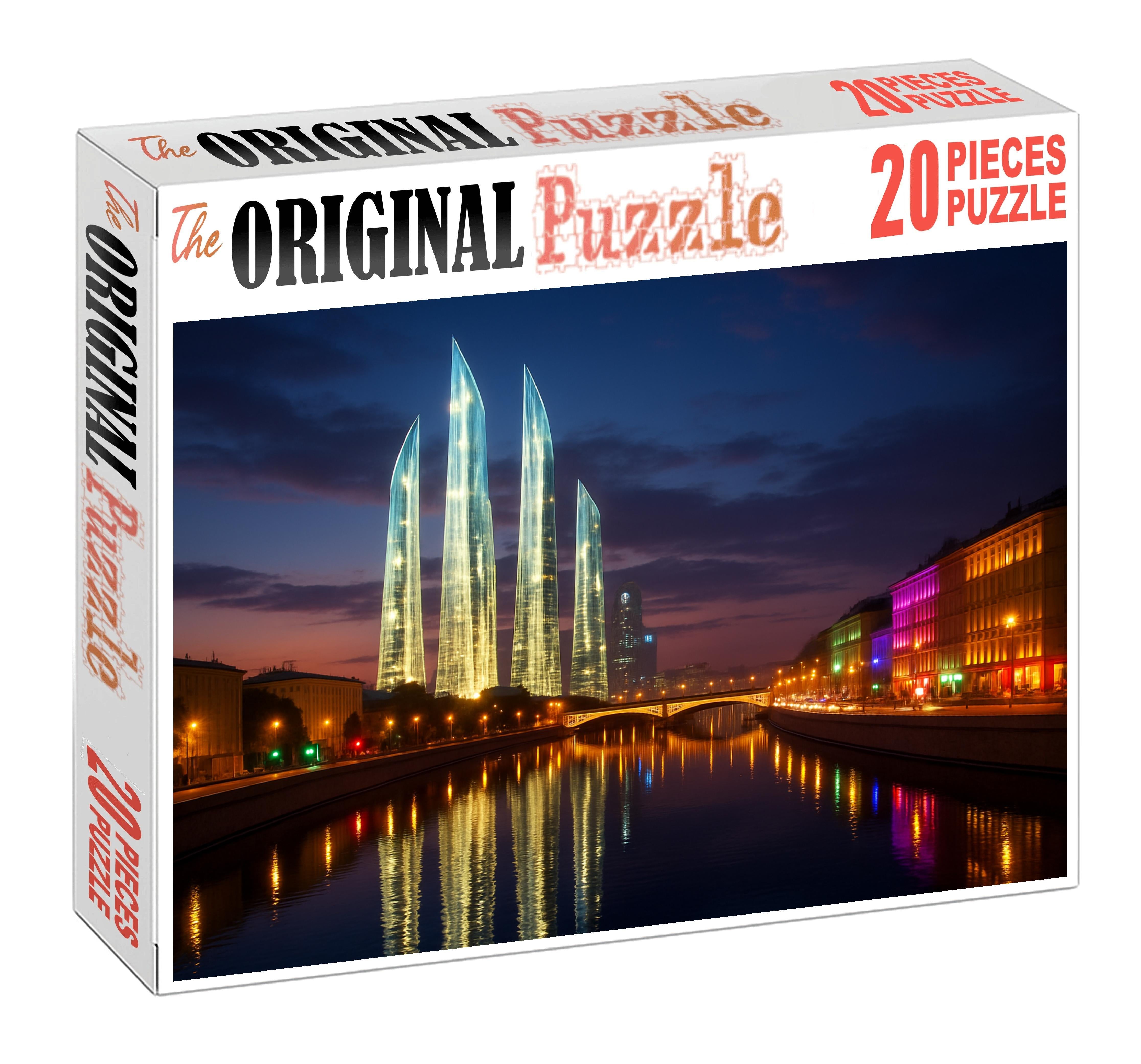 Moscow City Skyline Postmodern Russian Verticality 100 Piece Puzzle