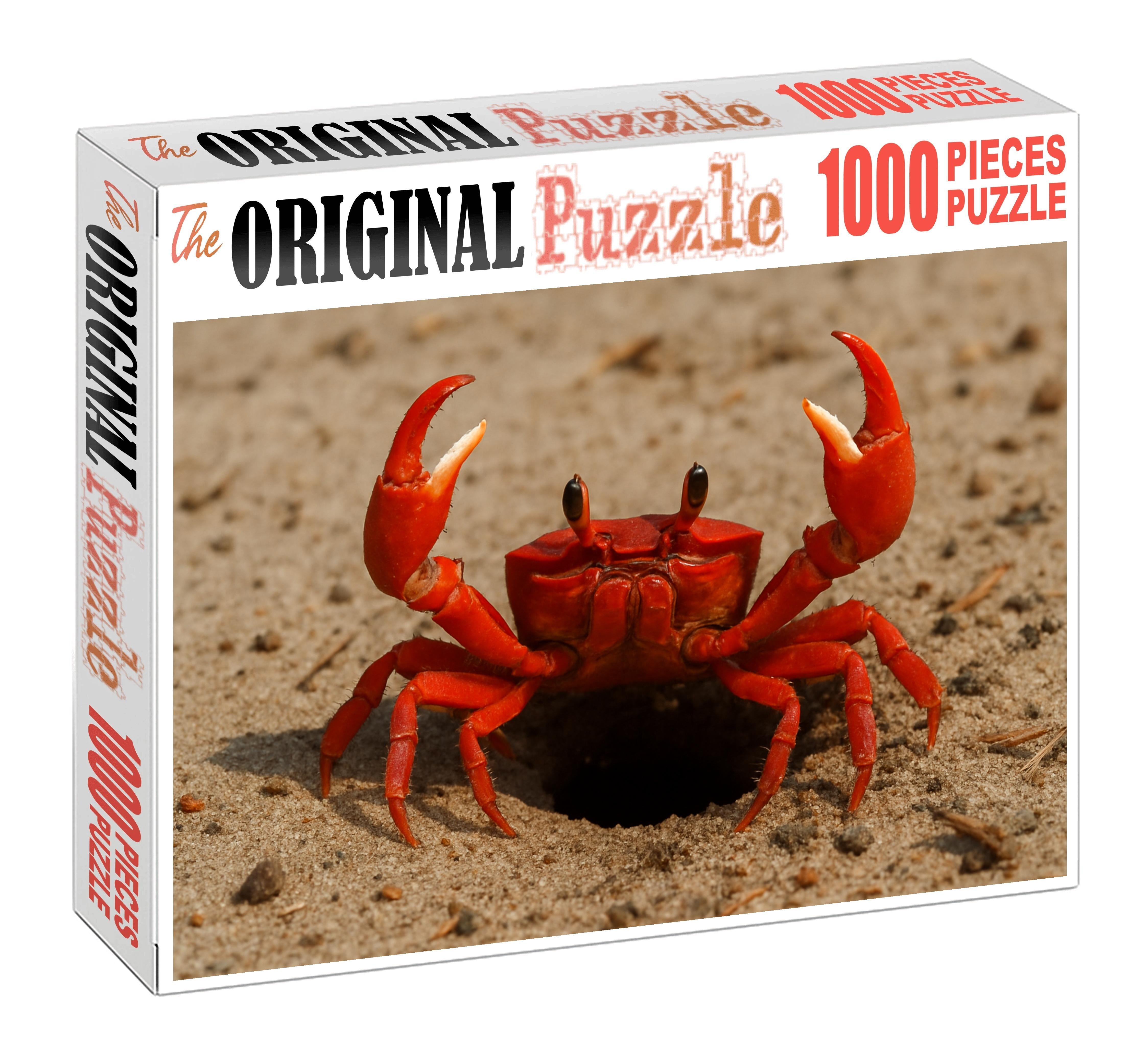 Vermilion Claw Crab Aggressive Burrower With Striking Scarlet Appendages 300 Piece Puzzle