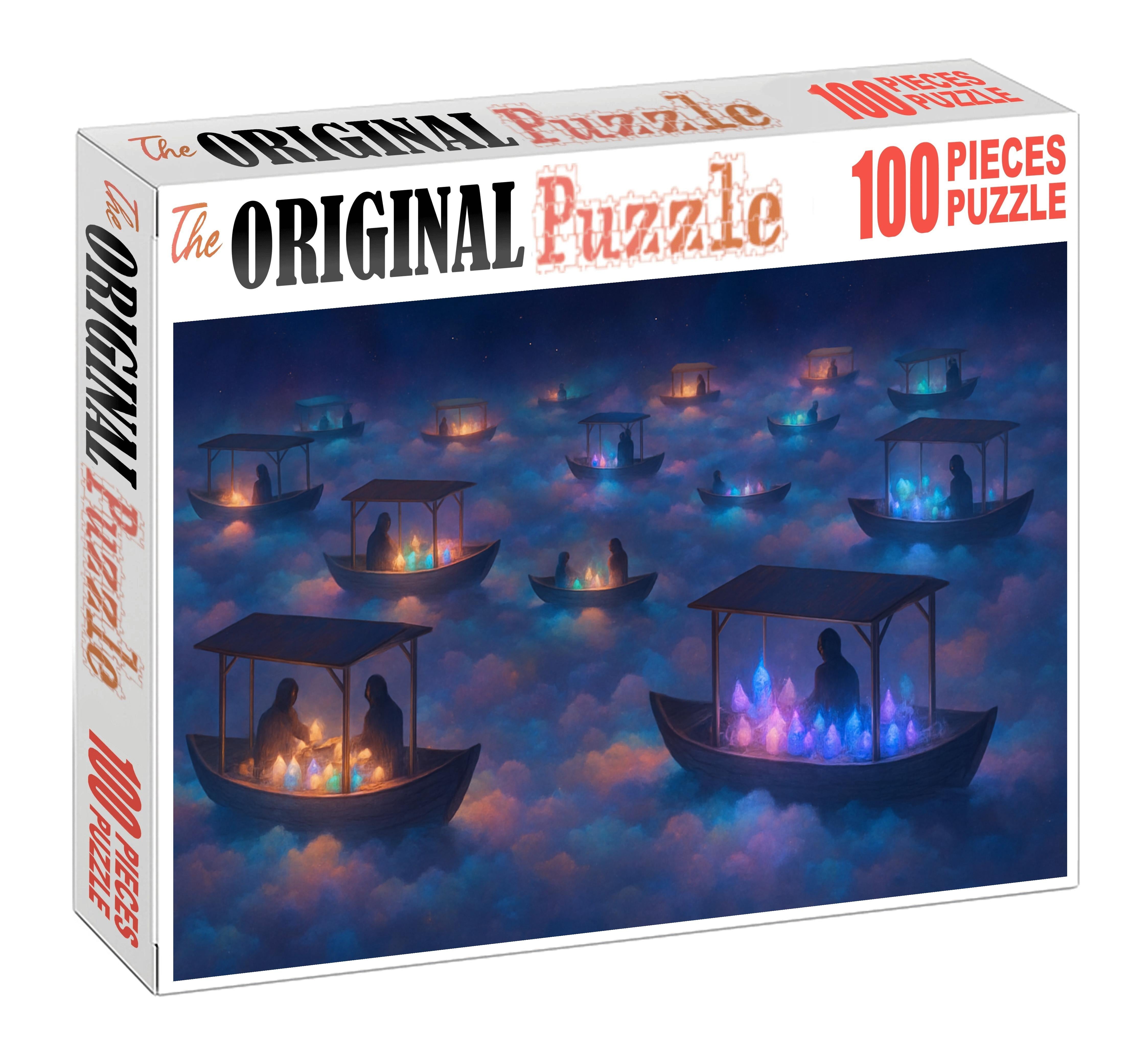 The Floating Market Of Forgotten Dreams Custom Jigsaw Puzzle