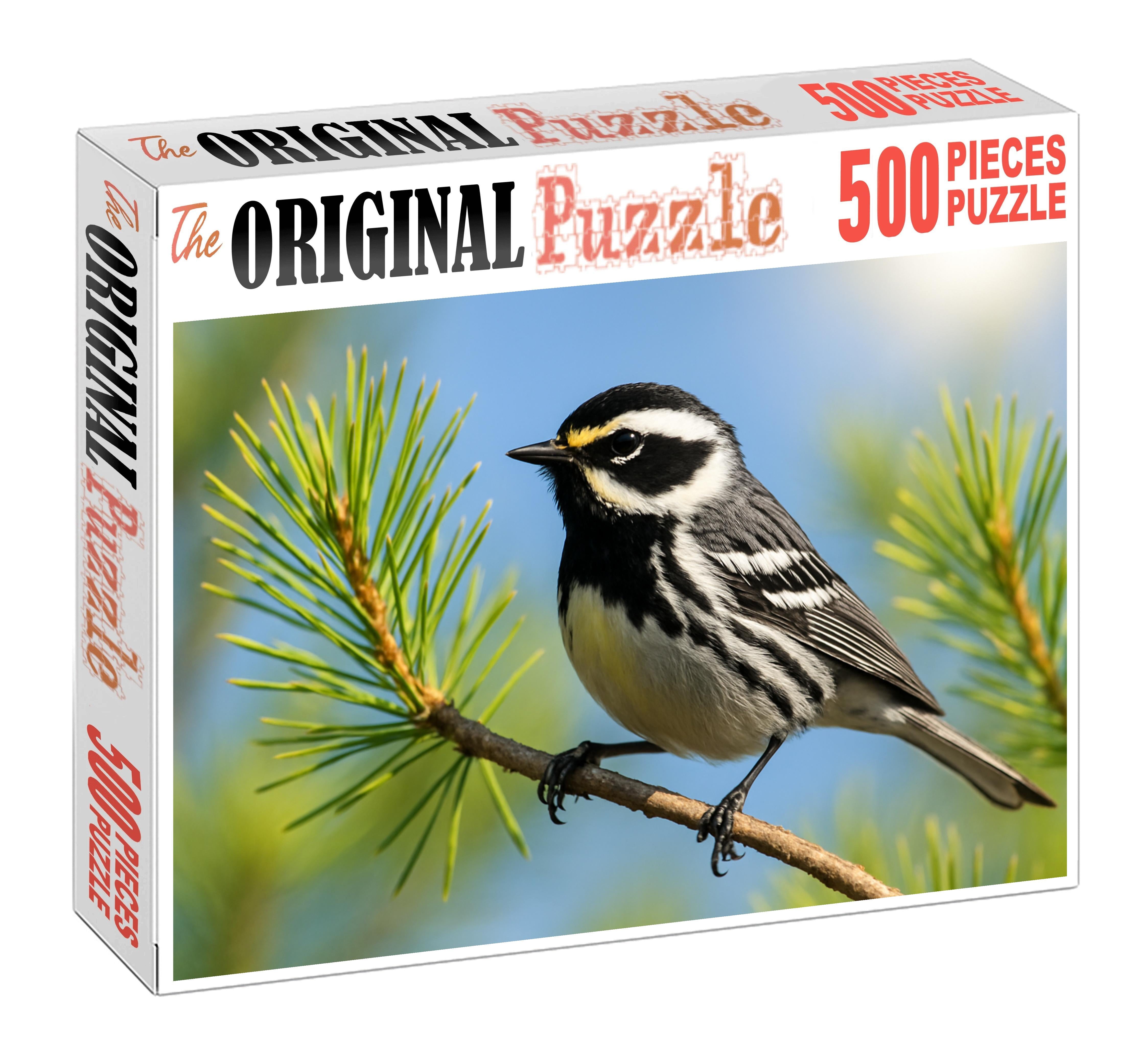 Black-throated Gray Warbler Melodic Forest Gem Puzzle Fun