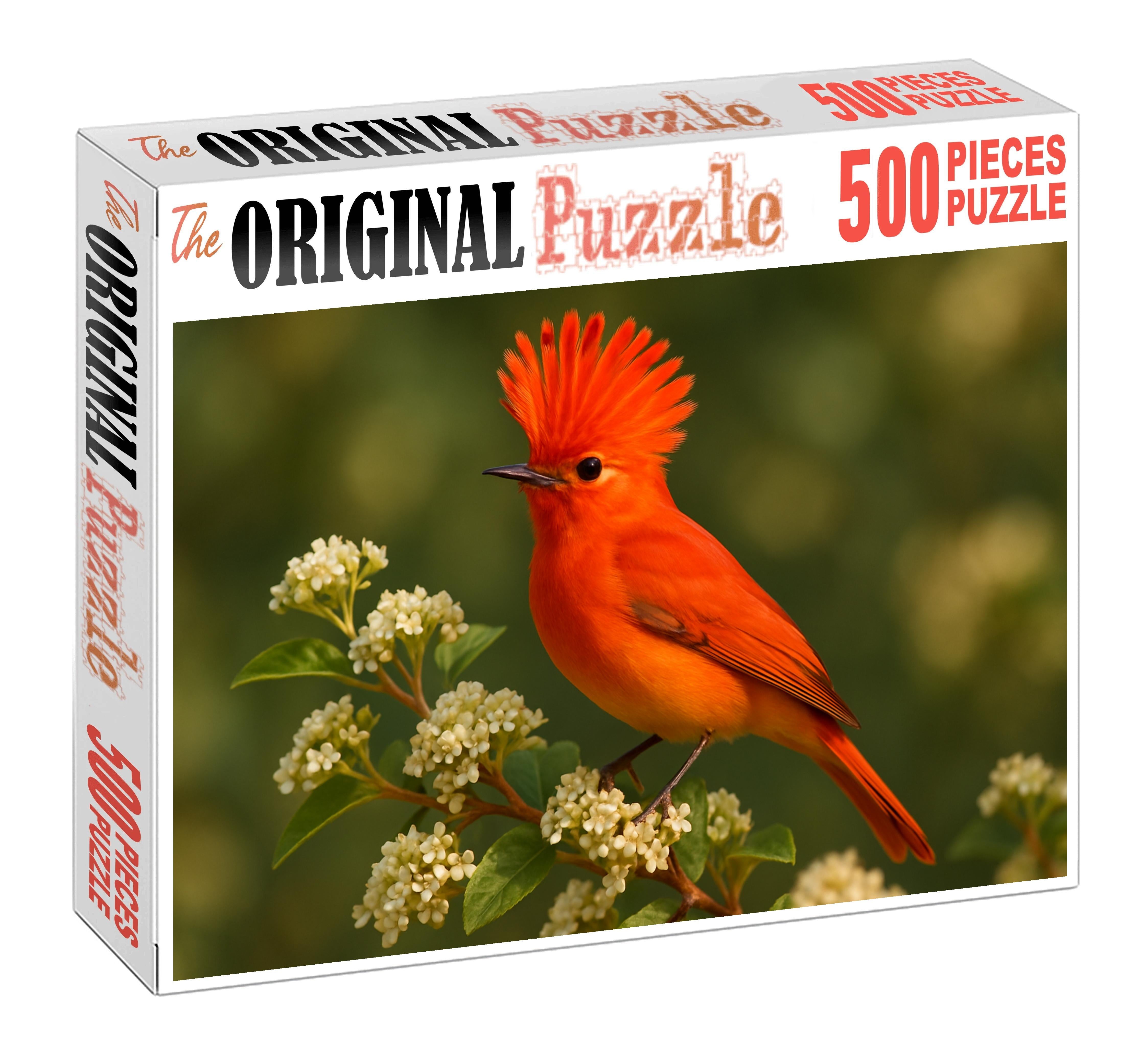 Sunfire Crestbird Vibrantly Colored Avian With Crest Of Flaming Feathers 100 Piece Puzzle