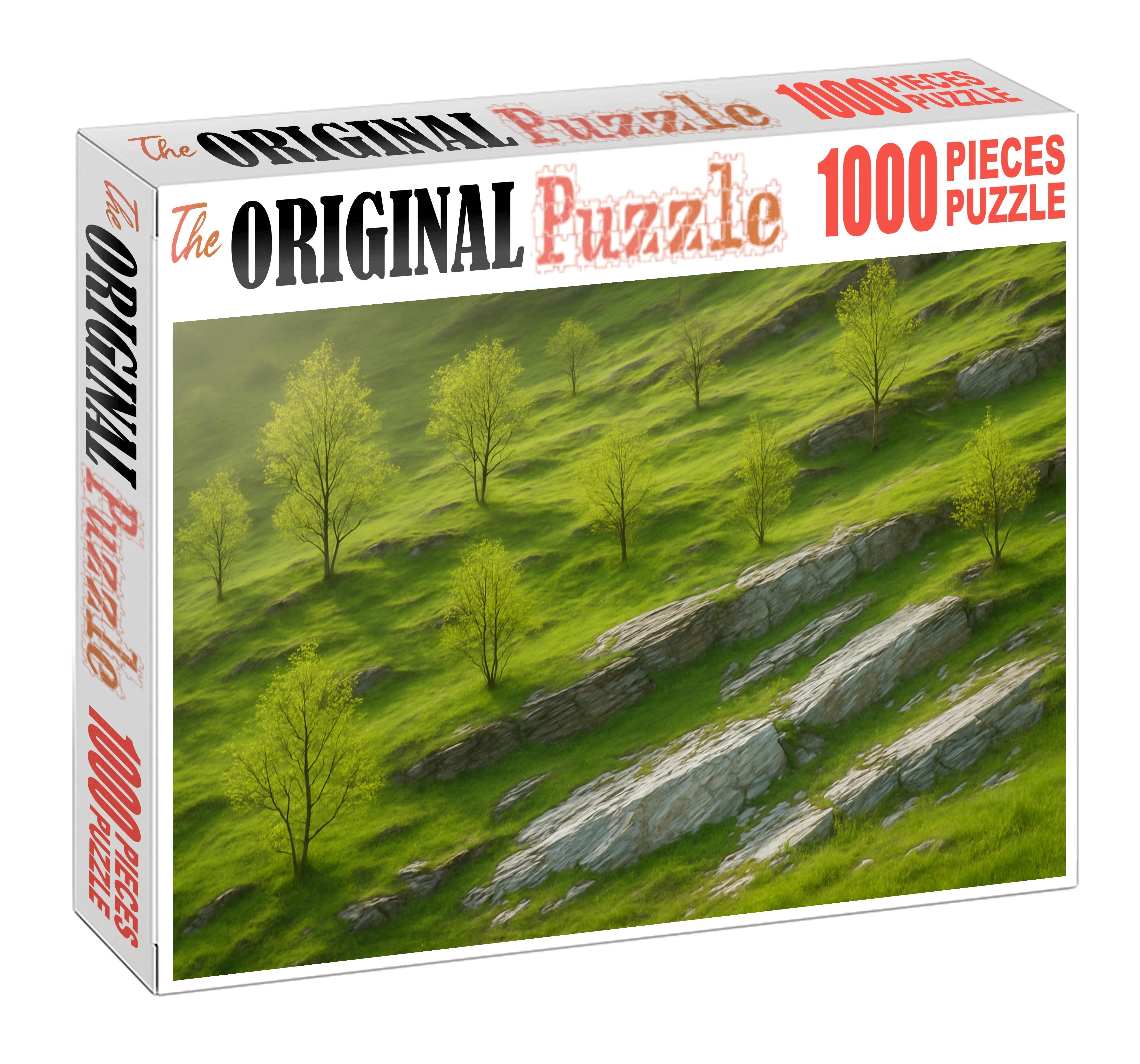 Emerald Slopes In Early Spring Mini Puzzle
