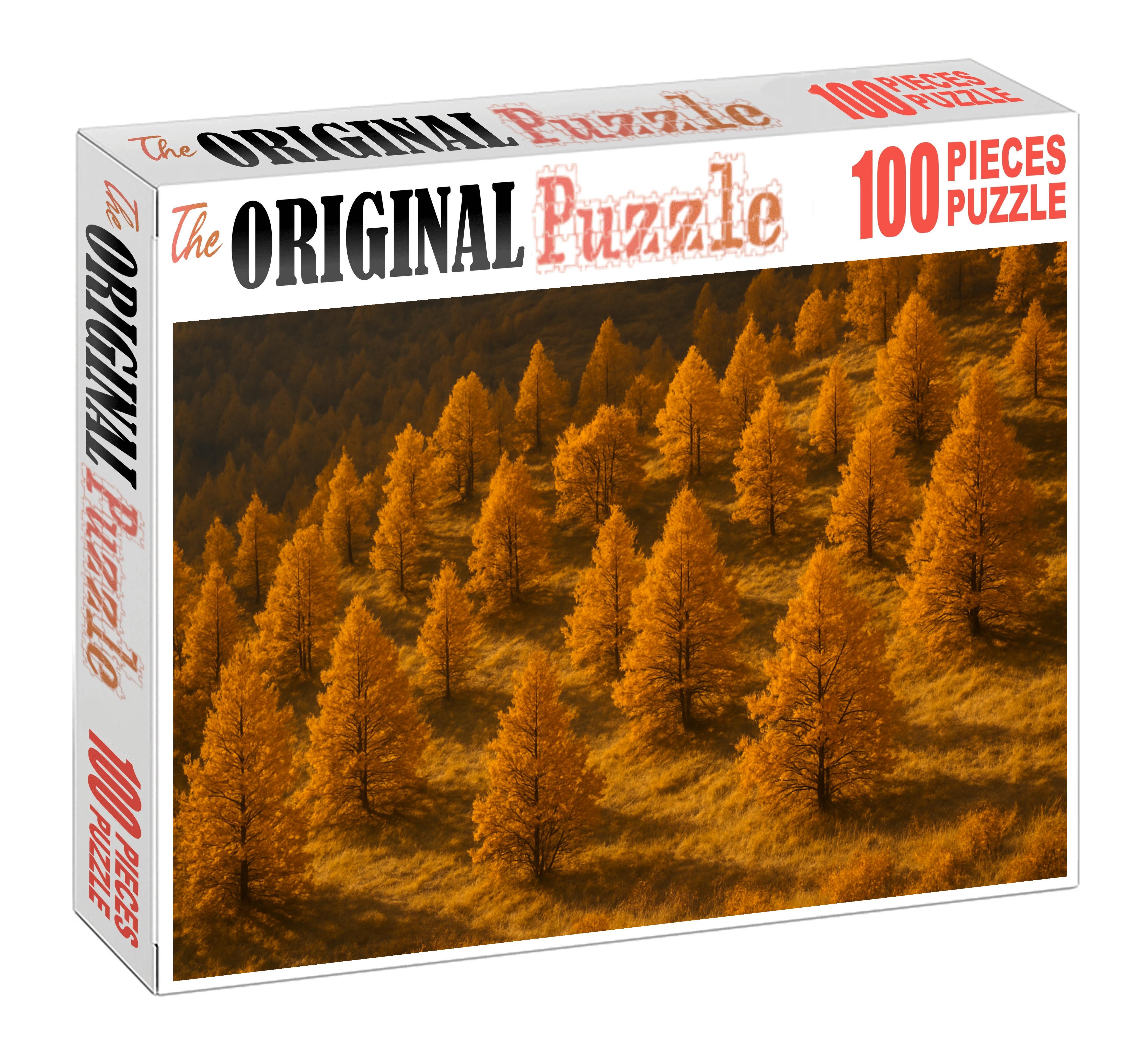 Golden Autumn Hillside Premium Puzzle Pieces