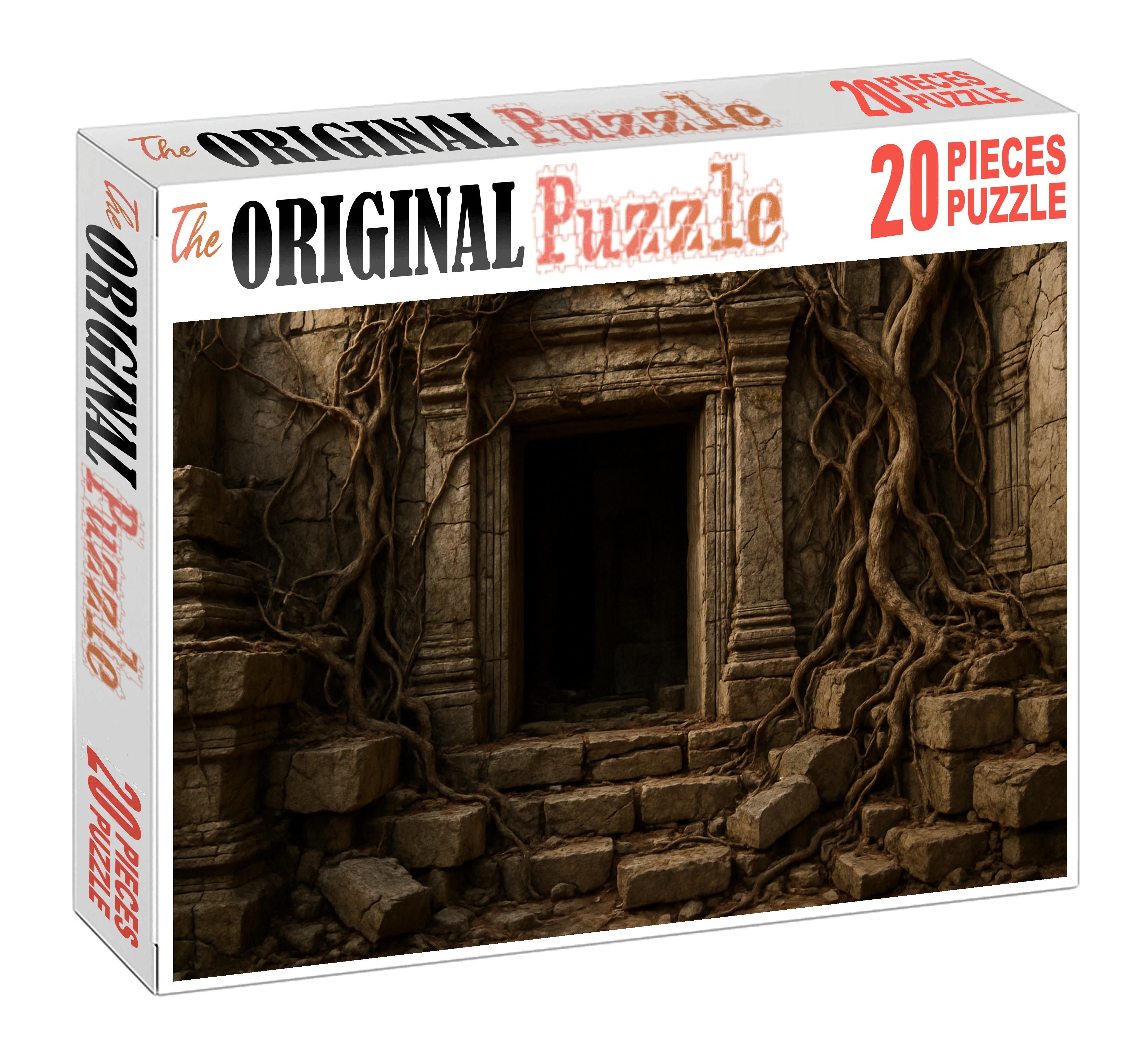 Architectural Ruins Etching Study Fine-point Ink Lines Capturing Decay Puzzle For Kids