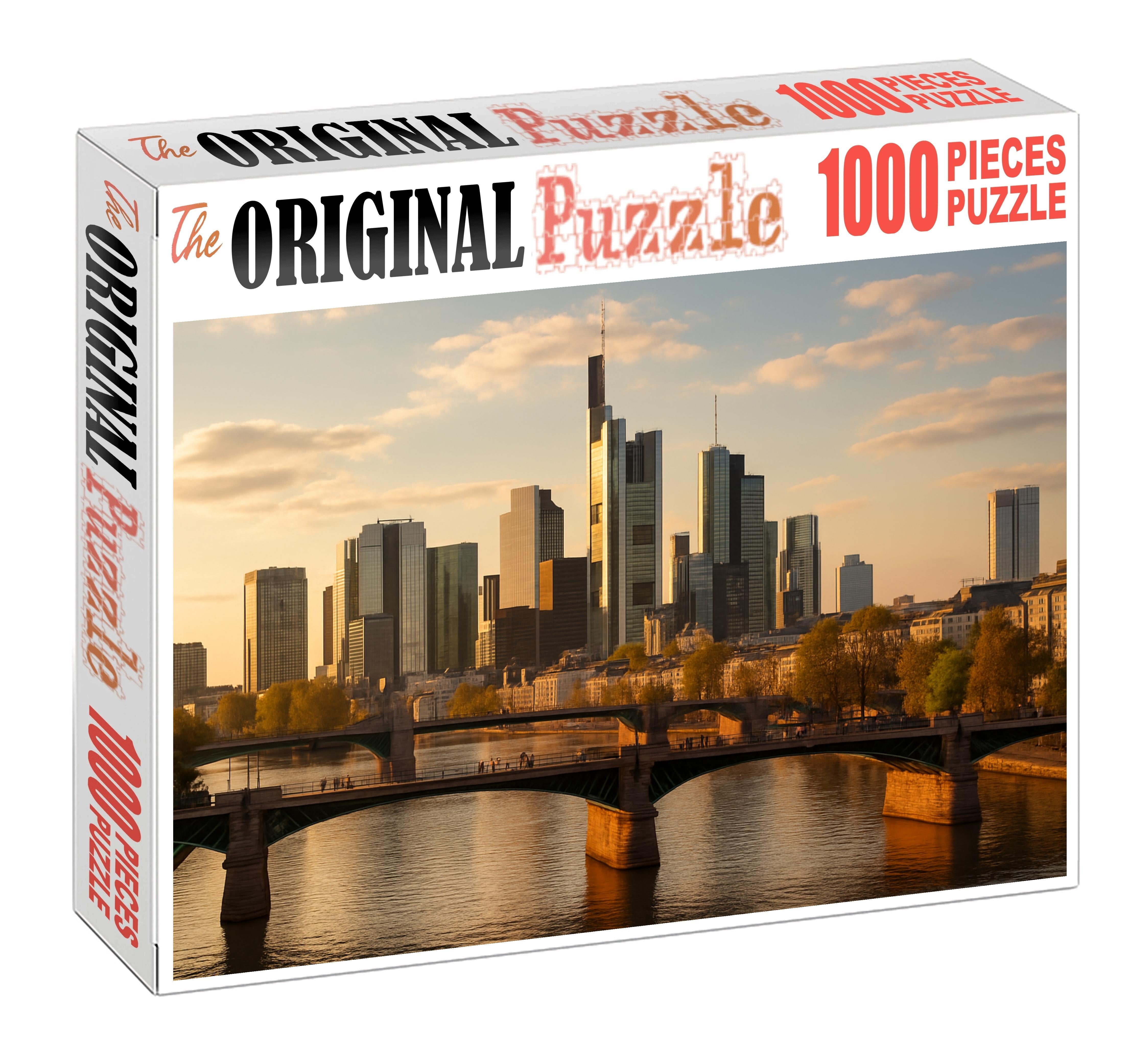 Frankfurt Main Skyline Europes Leading Financial Tower Cluster Large Format Puzzle