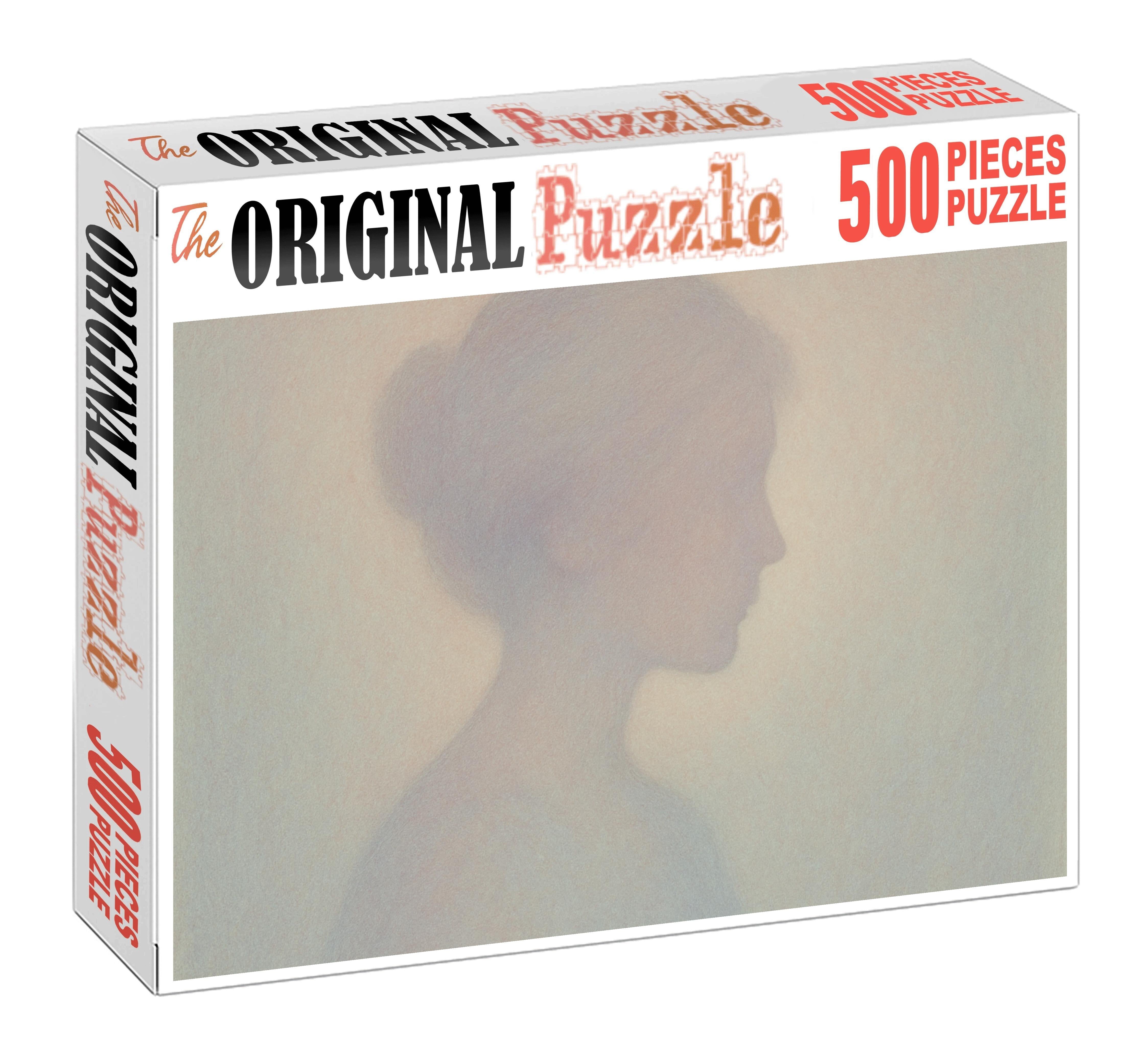 Dreamlike Portrait Silhouette Watercolor Pencil With Soft Gradient Blends Puzzle For Kids