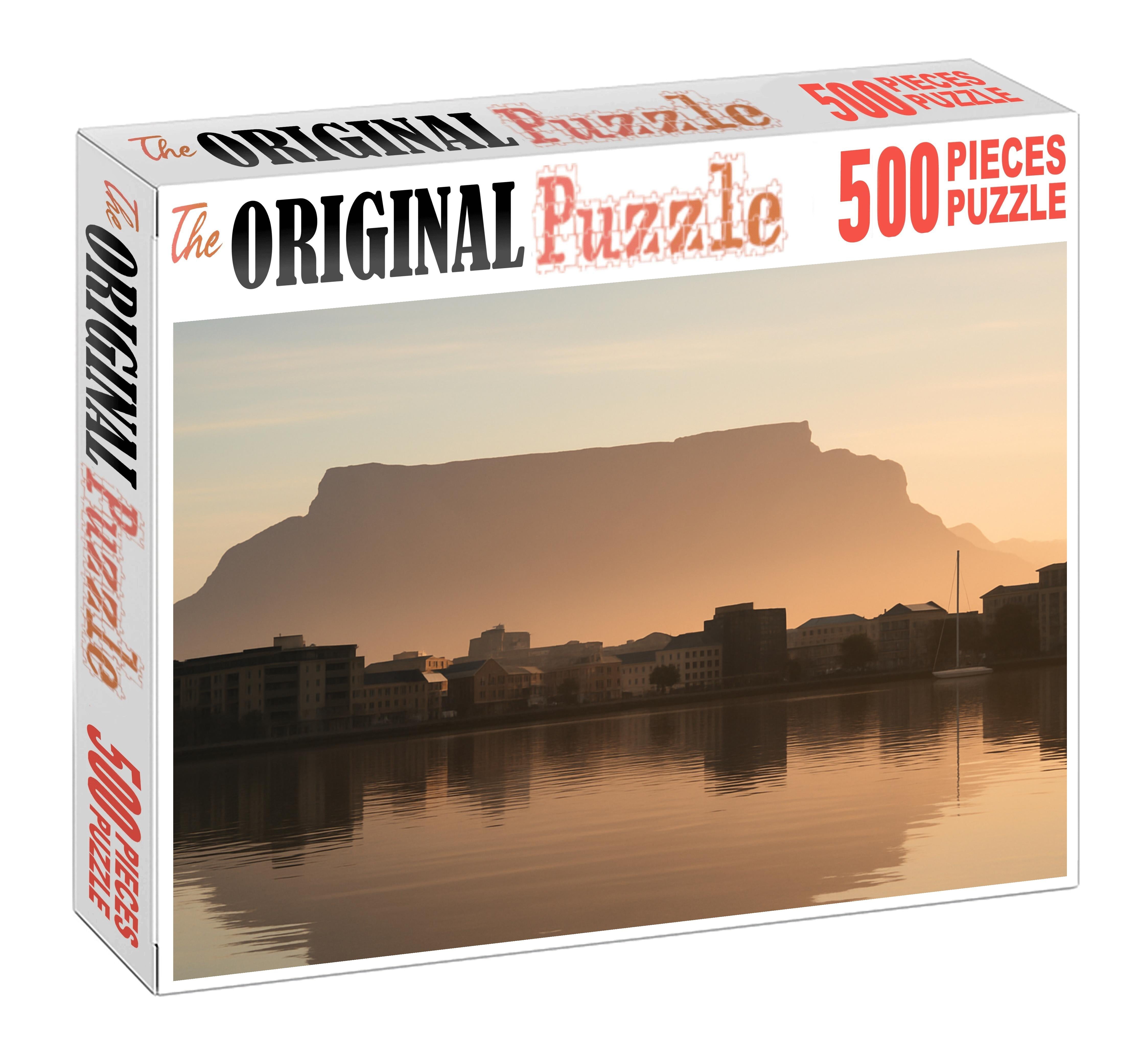 Cape Town Skyline Coastal Mountains Meet Urban Silhouettes Mini Puzzle