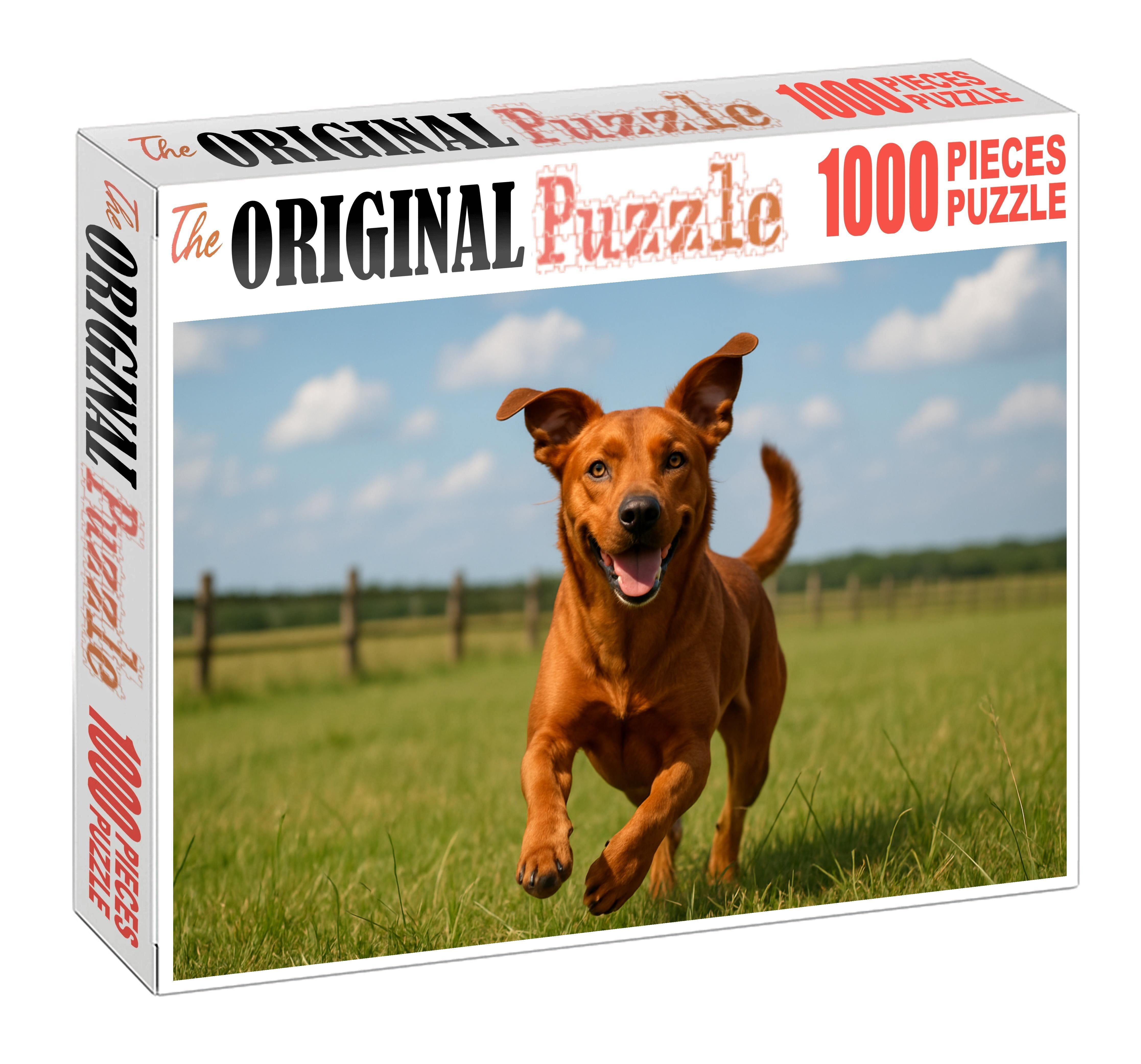 Chestnut Ember Dense Chestnut Coat Herding Dog With Spirited Charm Custom Jigsaw Puzzle