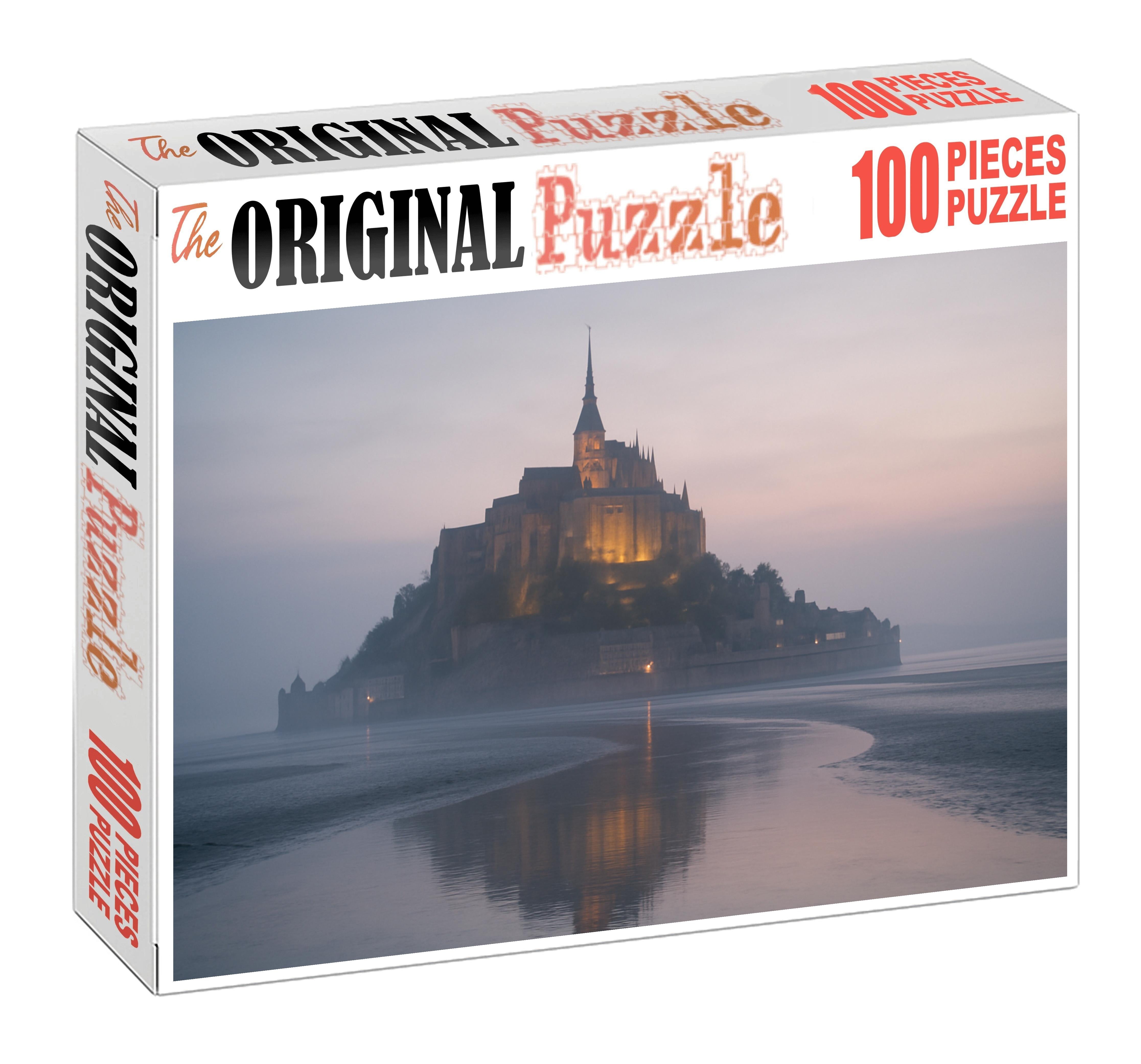 Mont Saint-michel Located In Normandy France Identified By 6790 Worldwide For Its Dramatic Tidal Island Monastery 20 Piece Puzzle