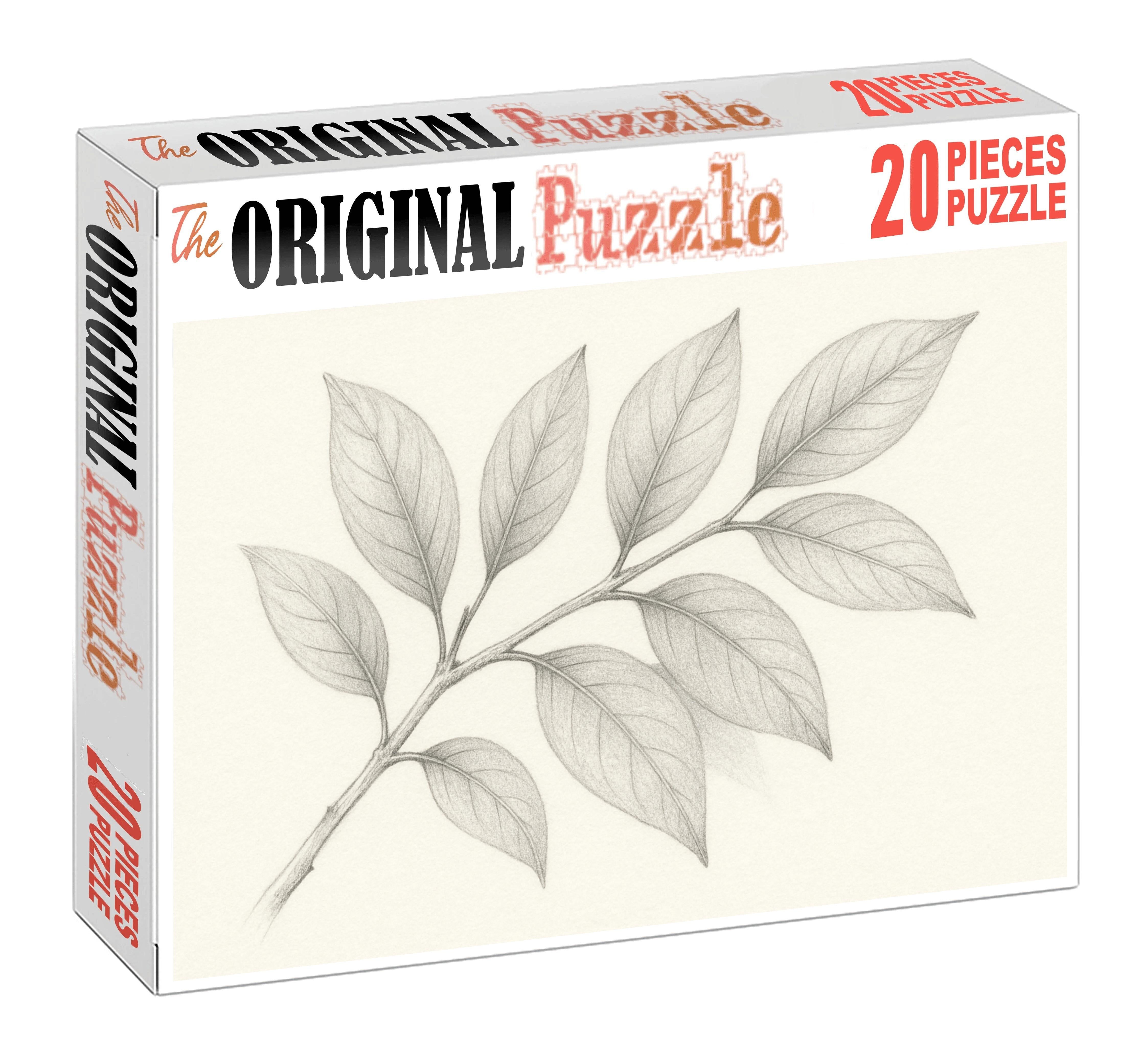 Botanical Branch Study Layered Watercolor Pencil Rendering Family Puzzles