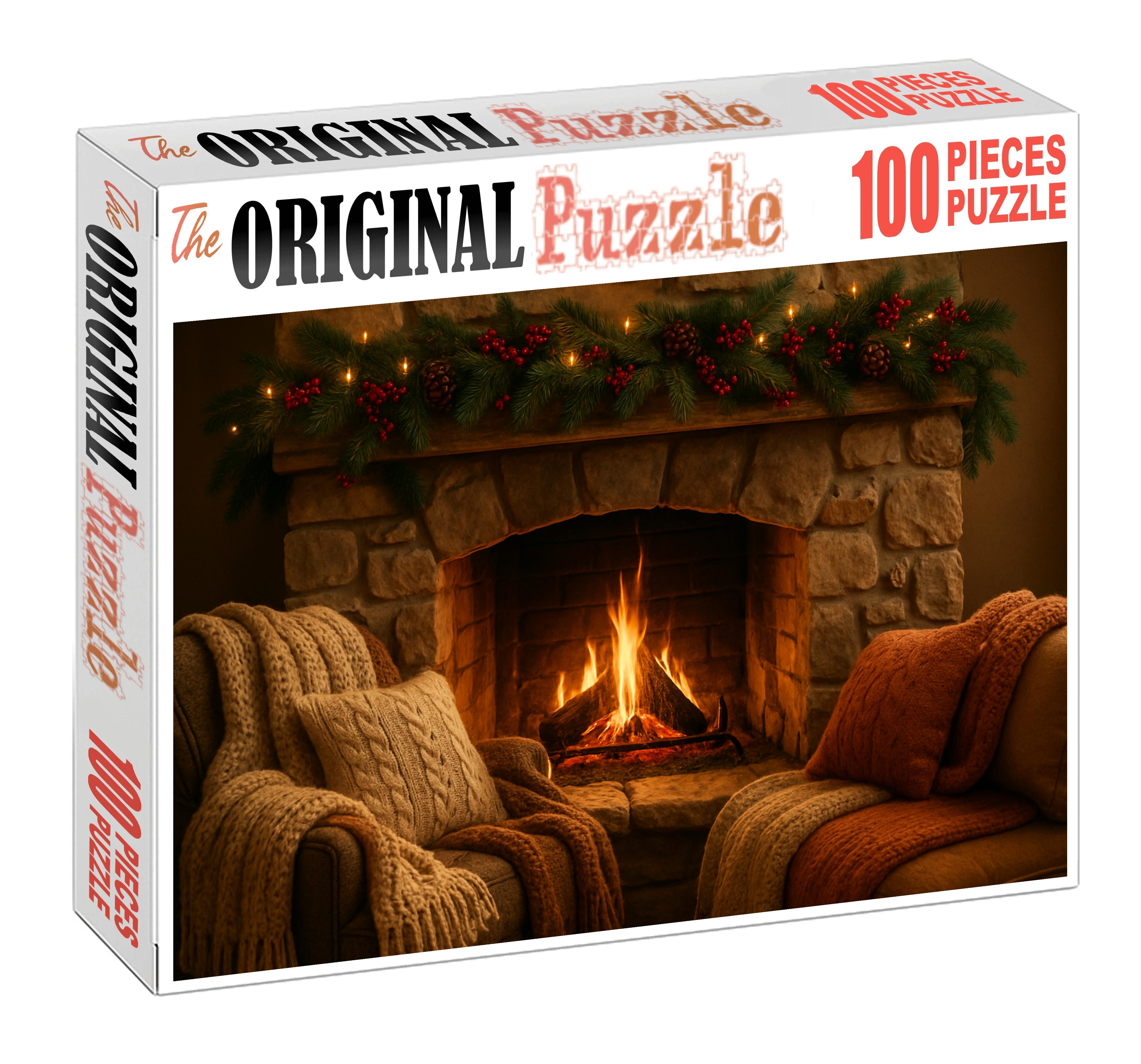 Winter Hearth Glow Unique Puzzle Design
