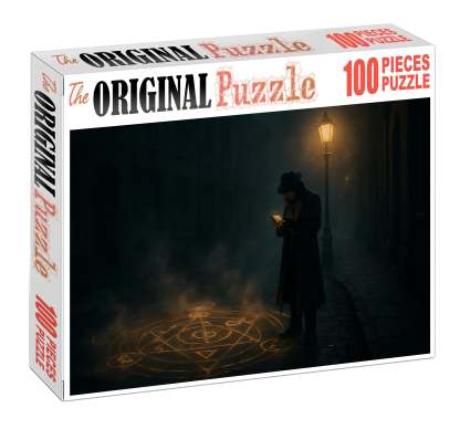 Fantasy Noir Alchemist Mystical Detective In Fog-laden Magic City 20 Piece Puzzle