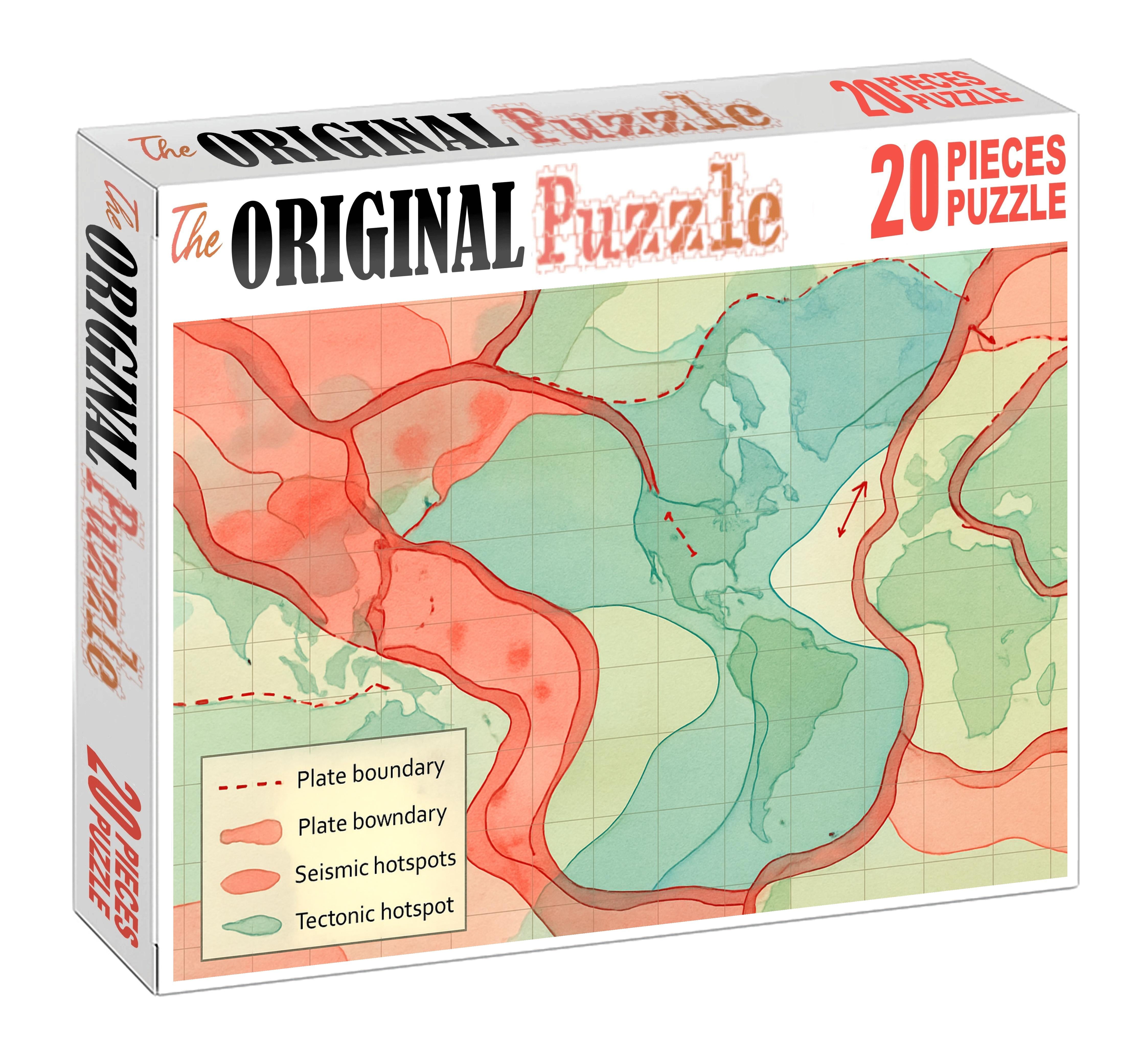 Tectonic Plate Boundary Overlay Large Format Puzzle