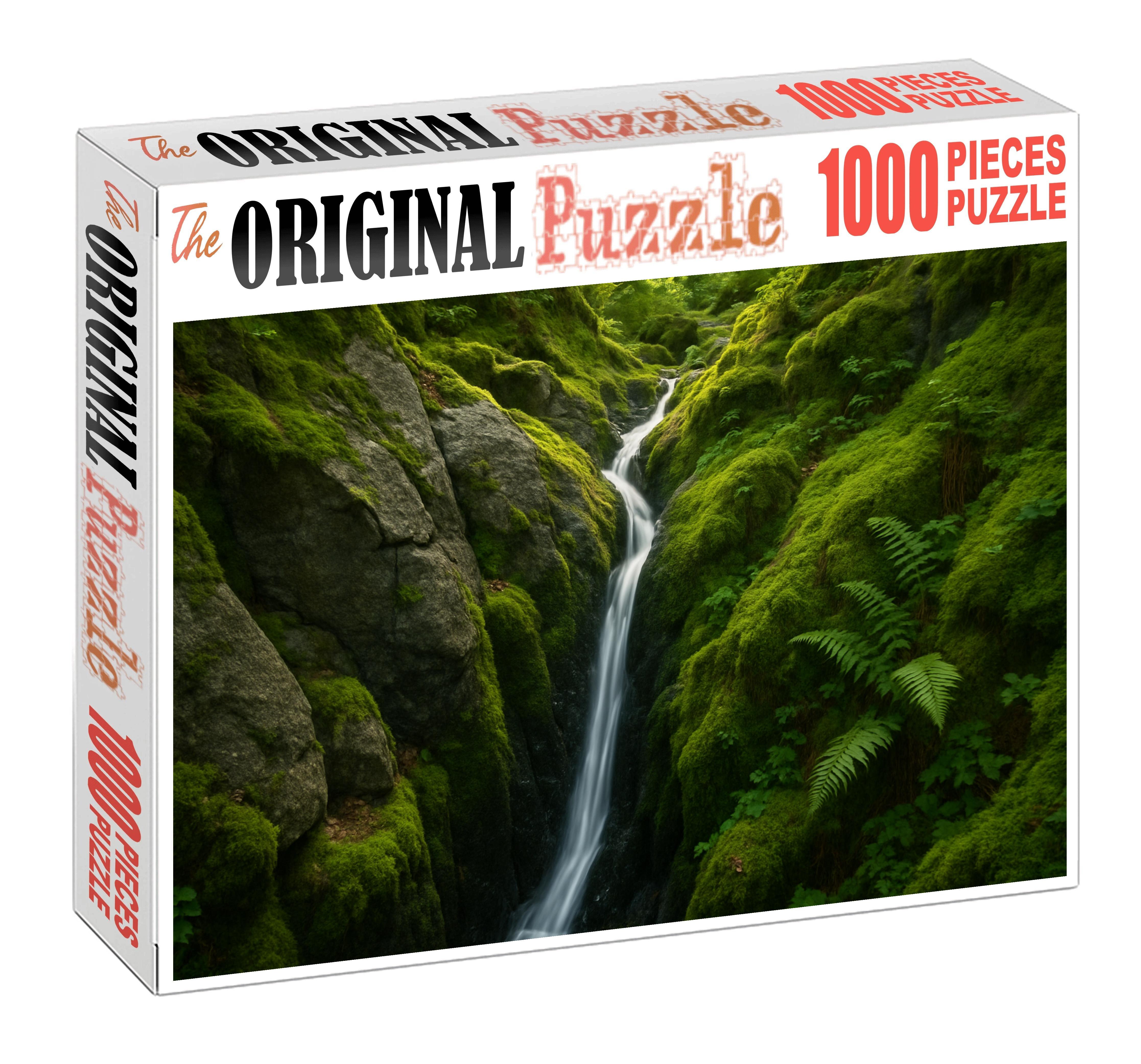 Silver Serpent Cascade Custom Jigsaw Puzzle