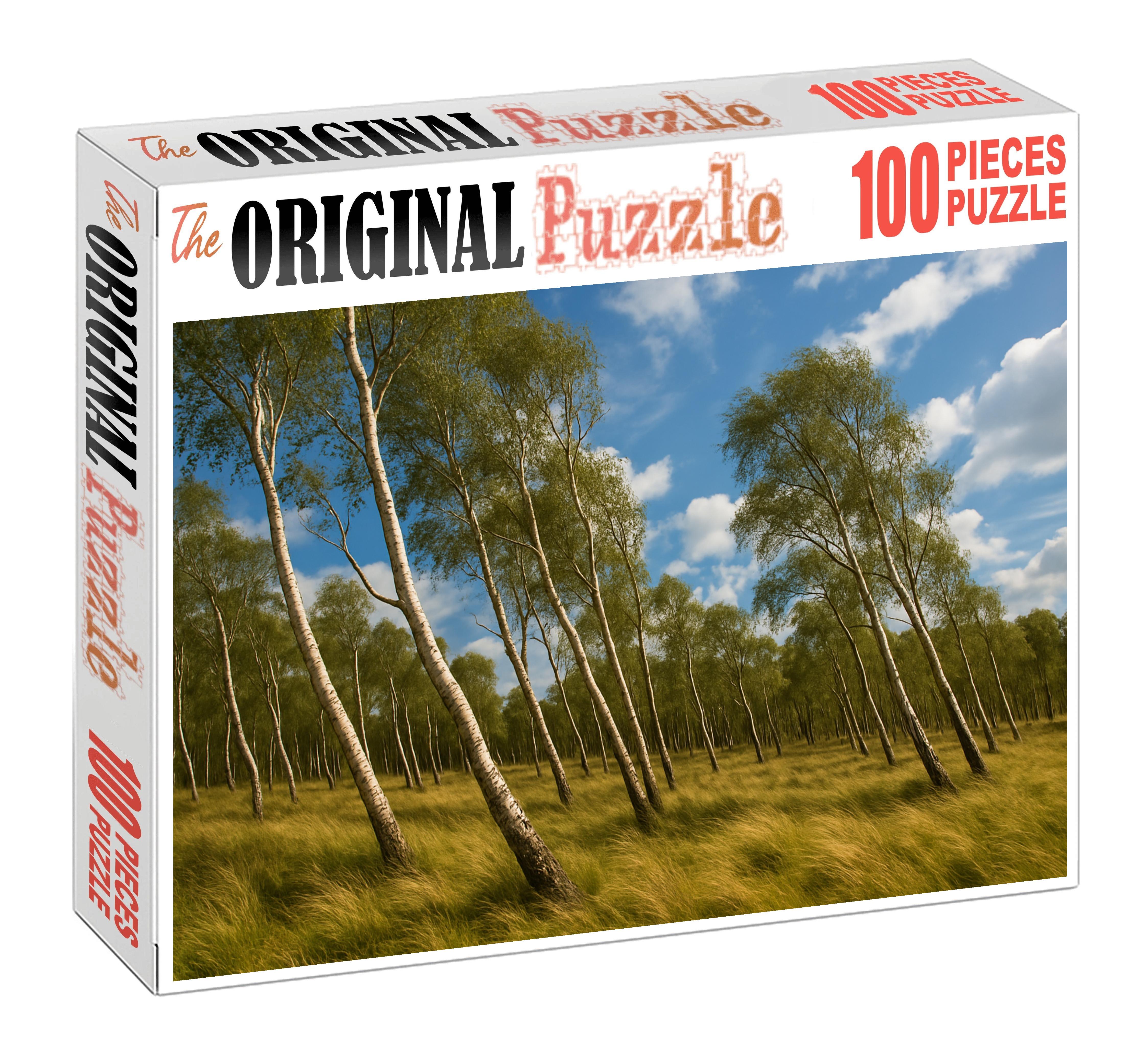 Wind-swept Birch Expanse Custom Jigsaw Puzzle