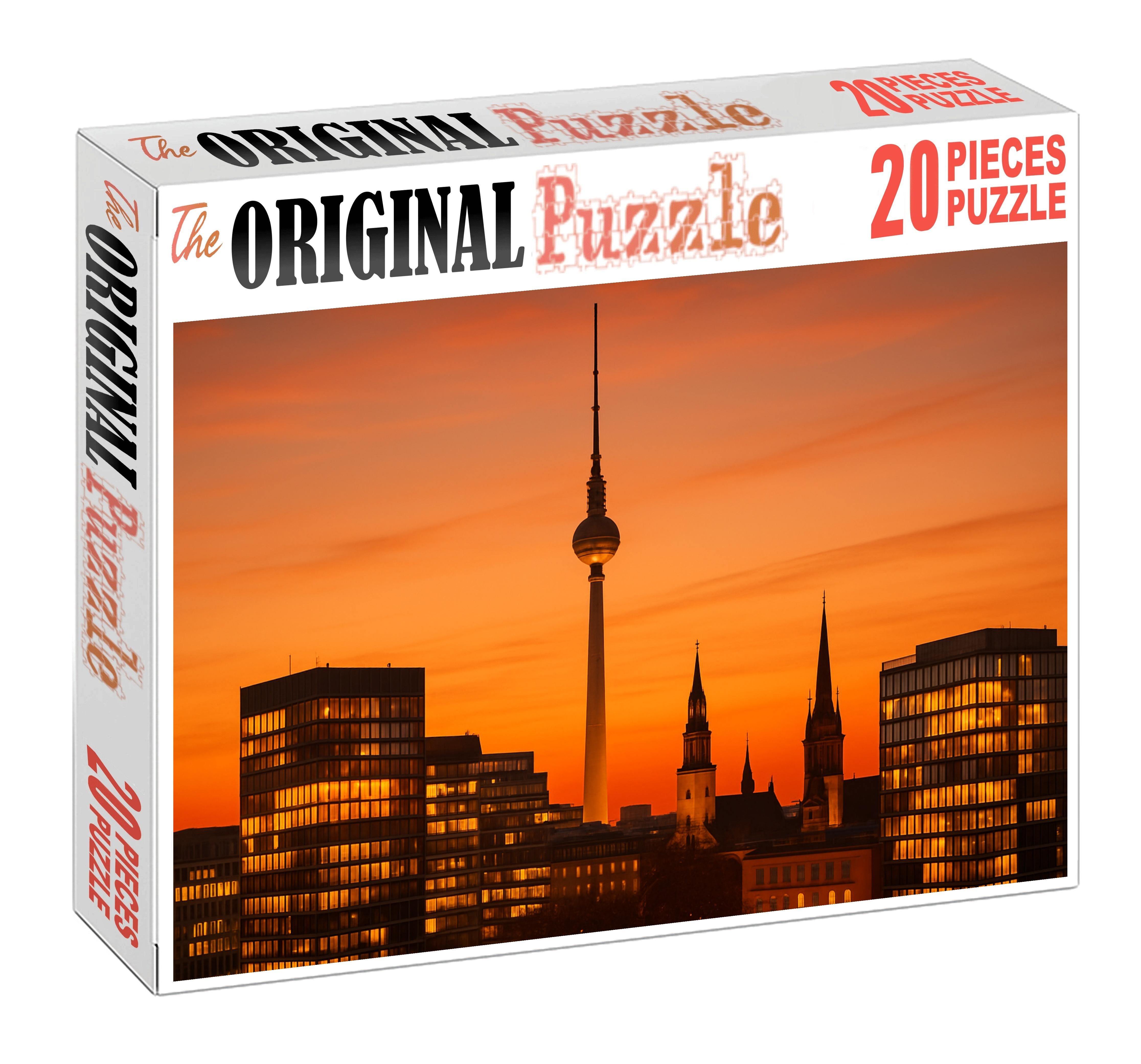 Berlin Mitte Skyline Evolving Profile Blending Historic Spires With Modern High-rise Developments 200 Piece Puzzle