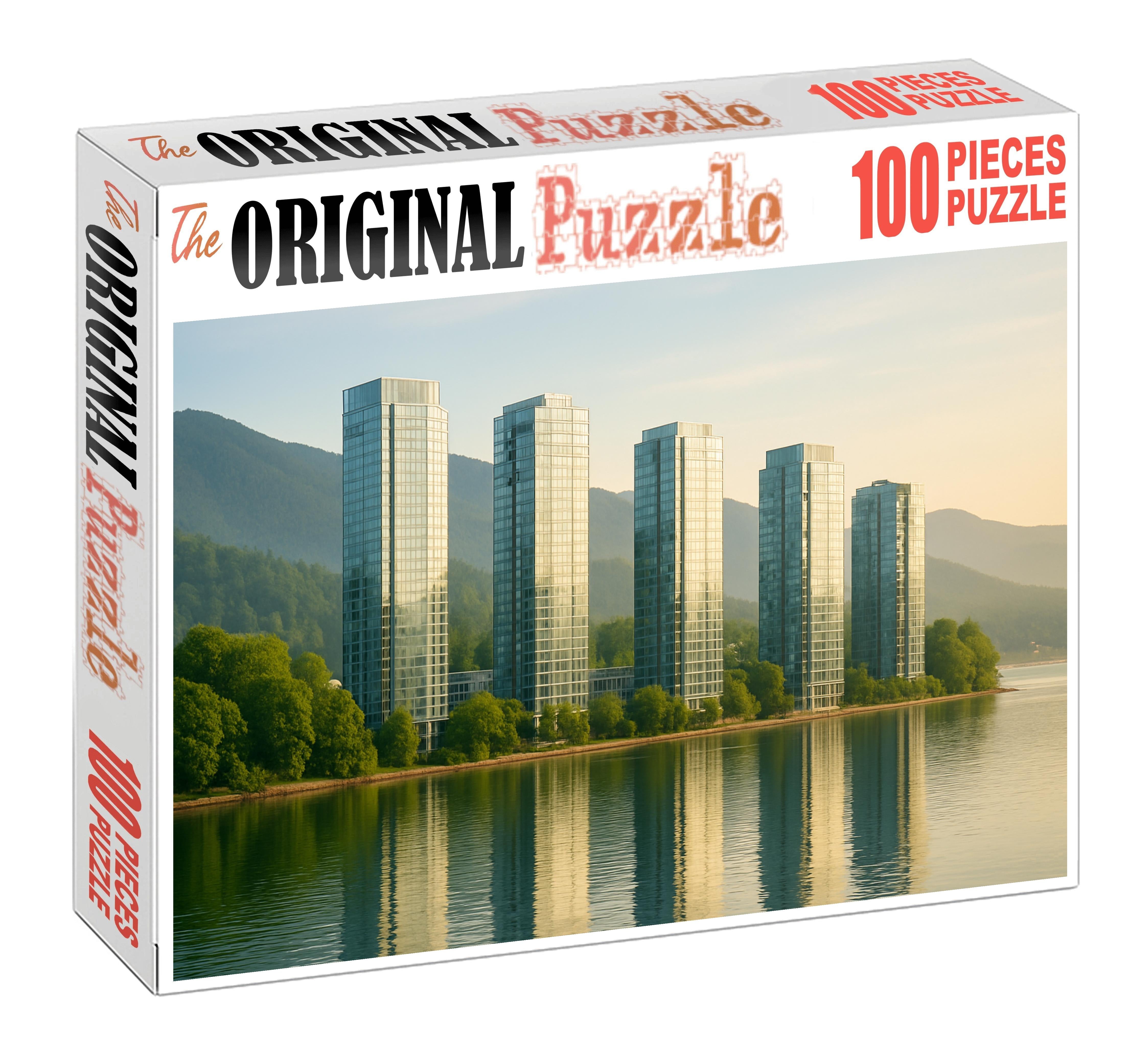 Vancouver Downtown Skyline Known For Its Mountain Backdrop And Sustainable Urban Planning Puzzle For Kids