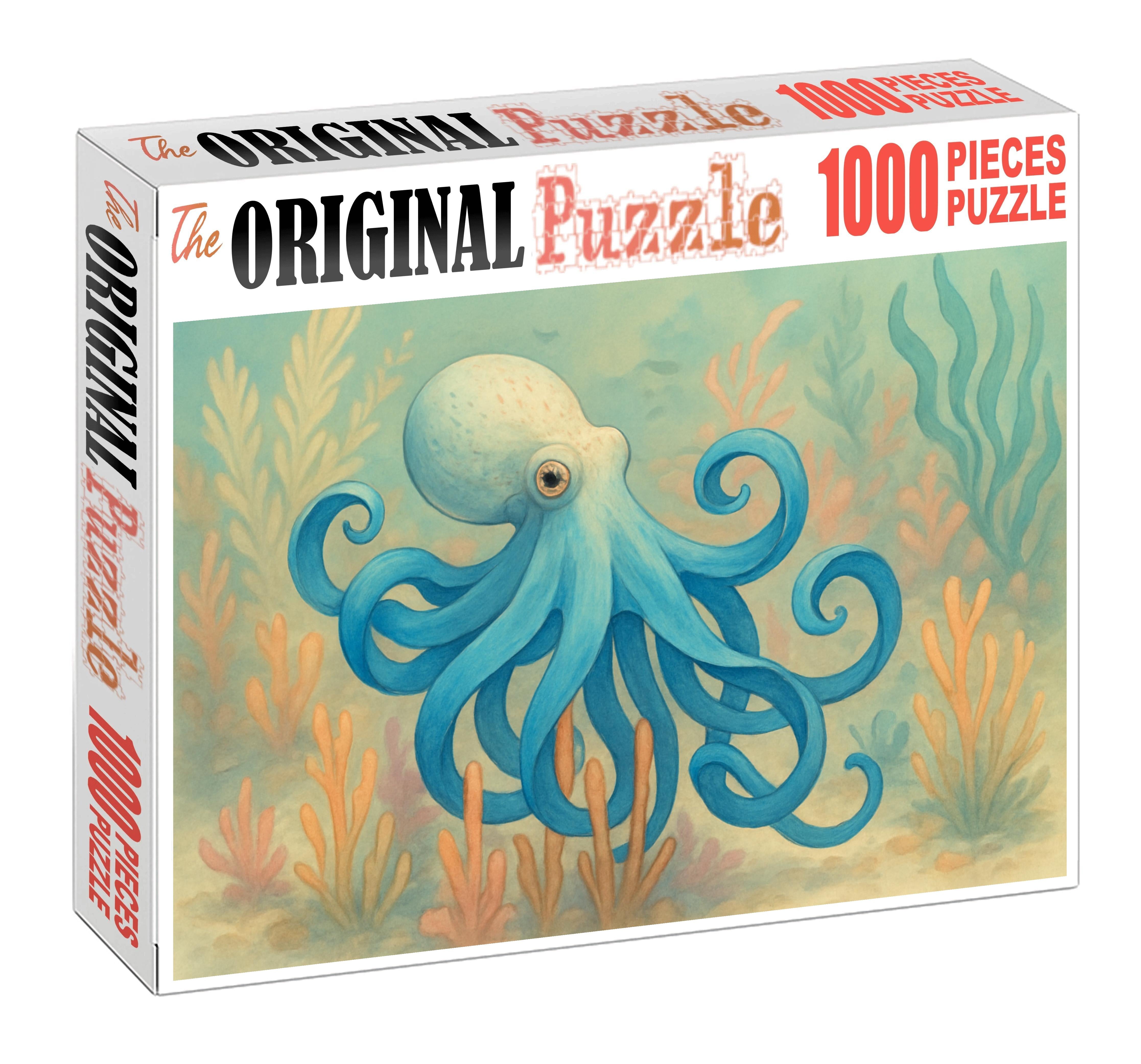 Azure Ribbon Octopus Graceful Ambush Artist 1000 Piece Puzzle