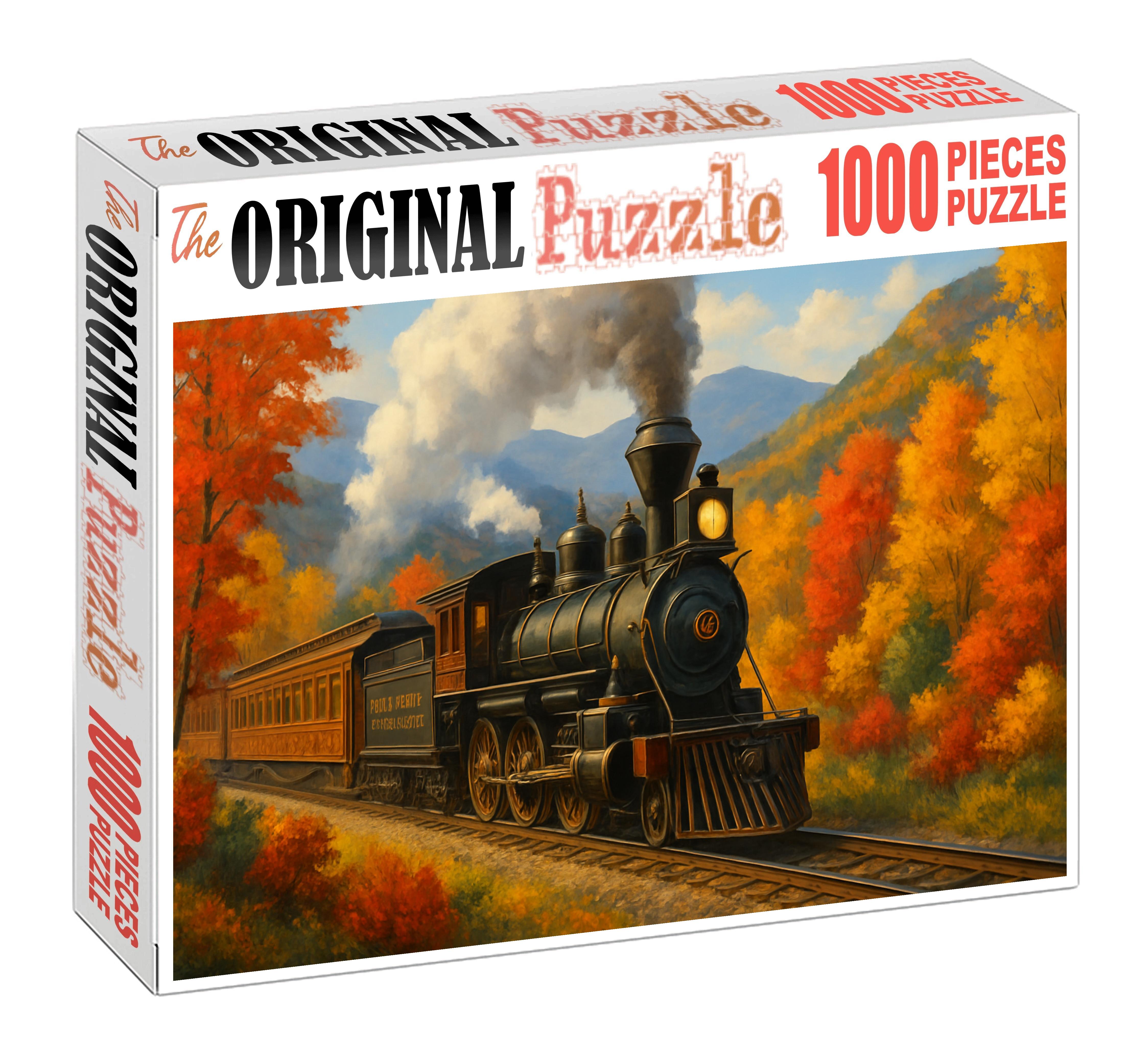 Blue Ridge Heritage Express Vintage Steam Locomotive With Elegant Passenger Cars 20 Piece Puzzle