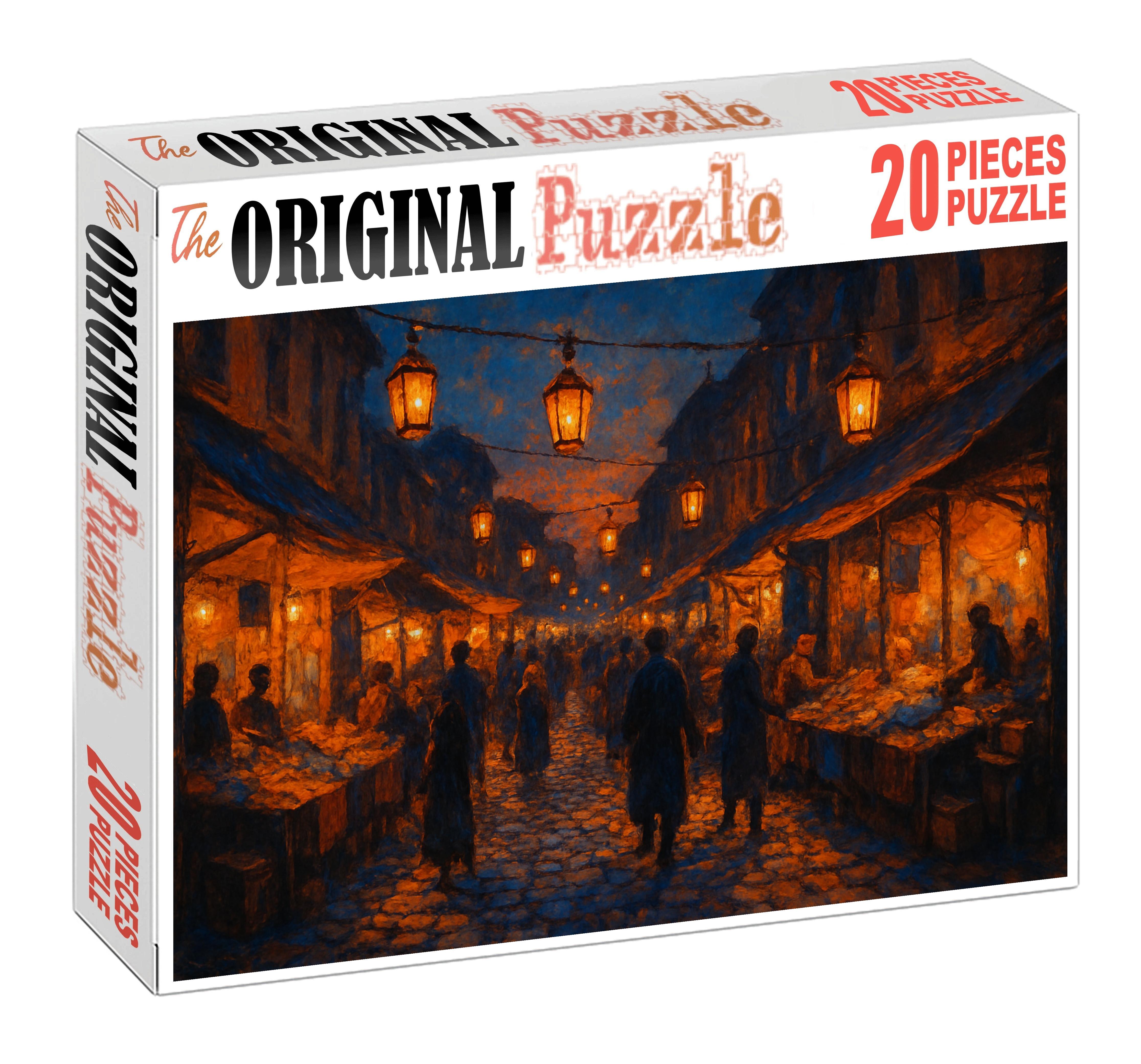 Luminous Market Lanterns Custom Jigsaw Puzzle