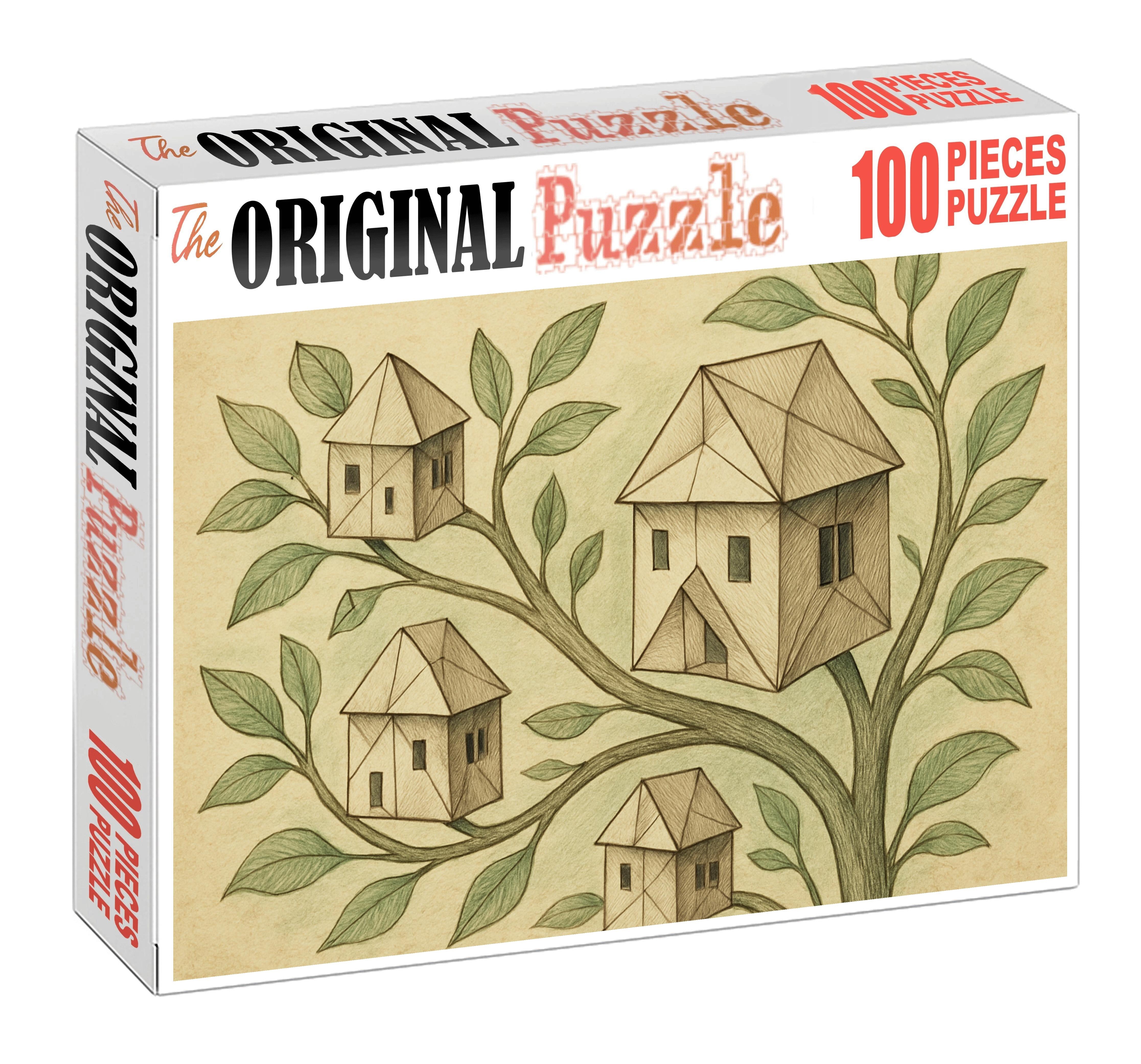 The Origami Treehouse Village Premium Puzzle Pieces