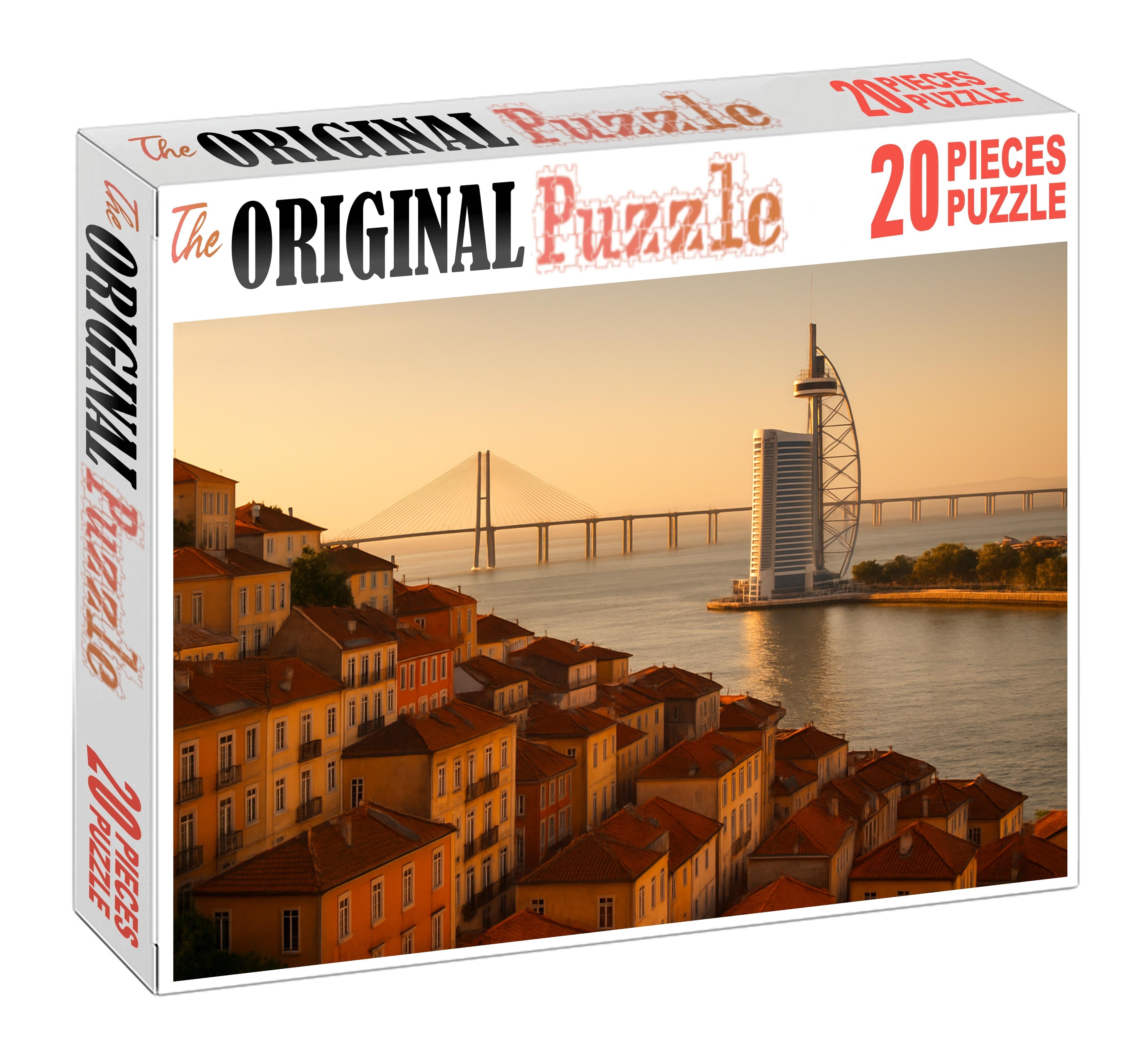 Lisbon Riverfront Skyline Historic Charm Meets Contemporary Revival 300 Piece Puzzle