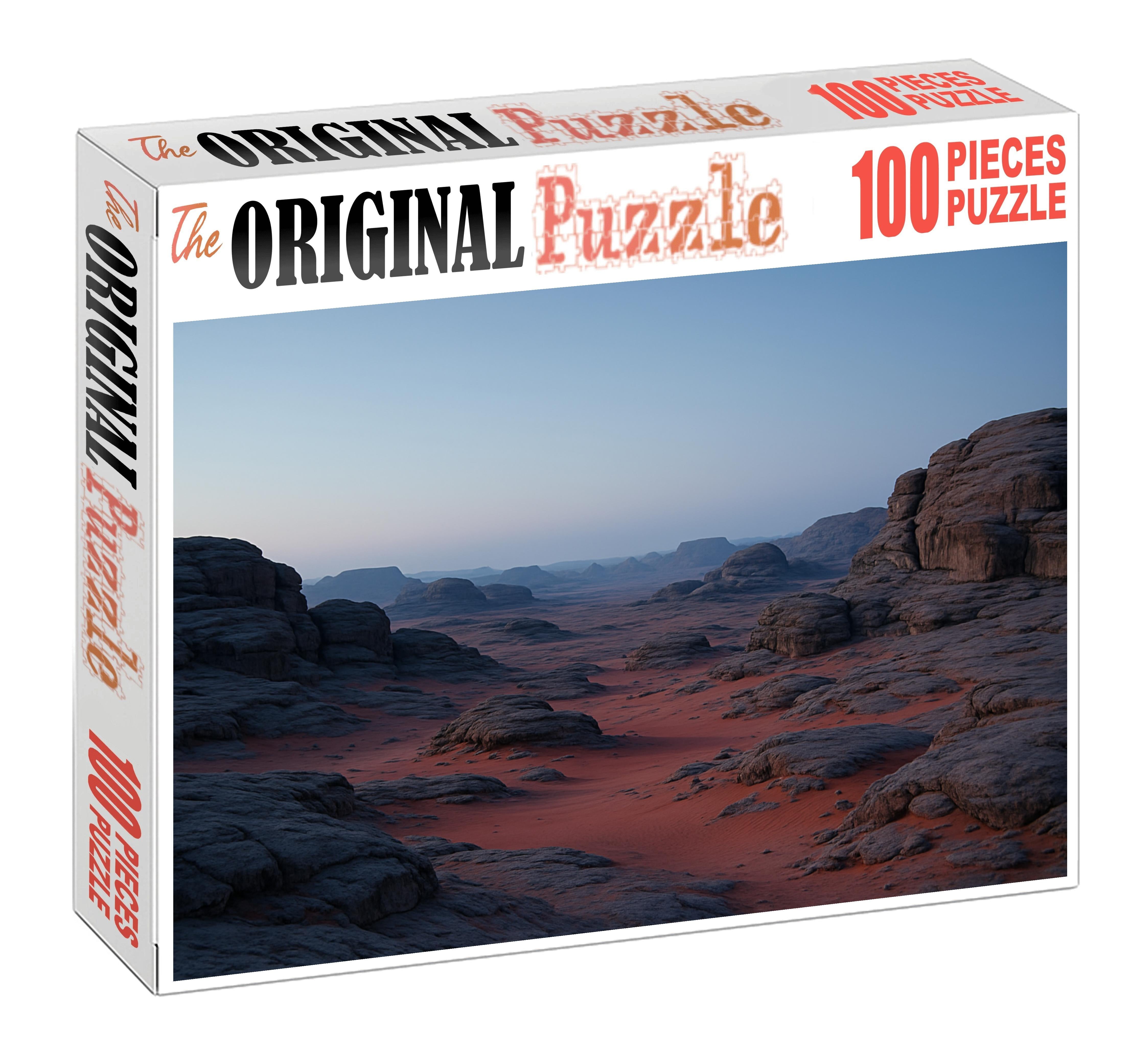 Silent Plateau Windswept Rocky Desert Under Pale Dawn Puzzle Challenge