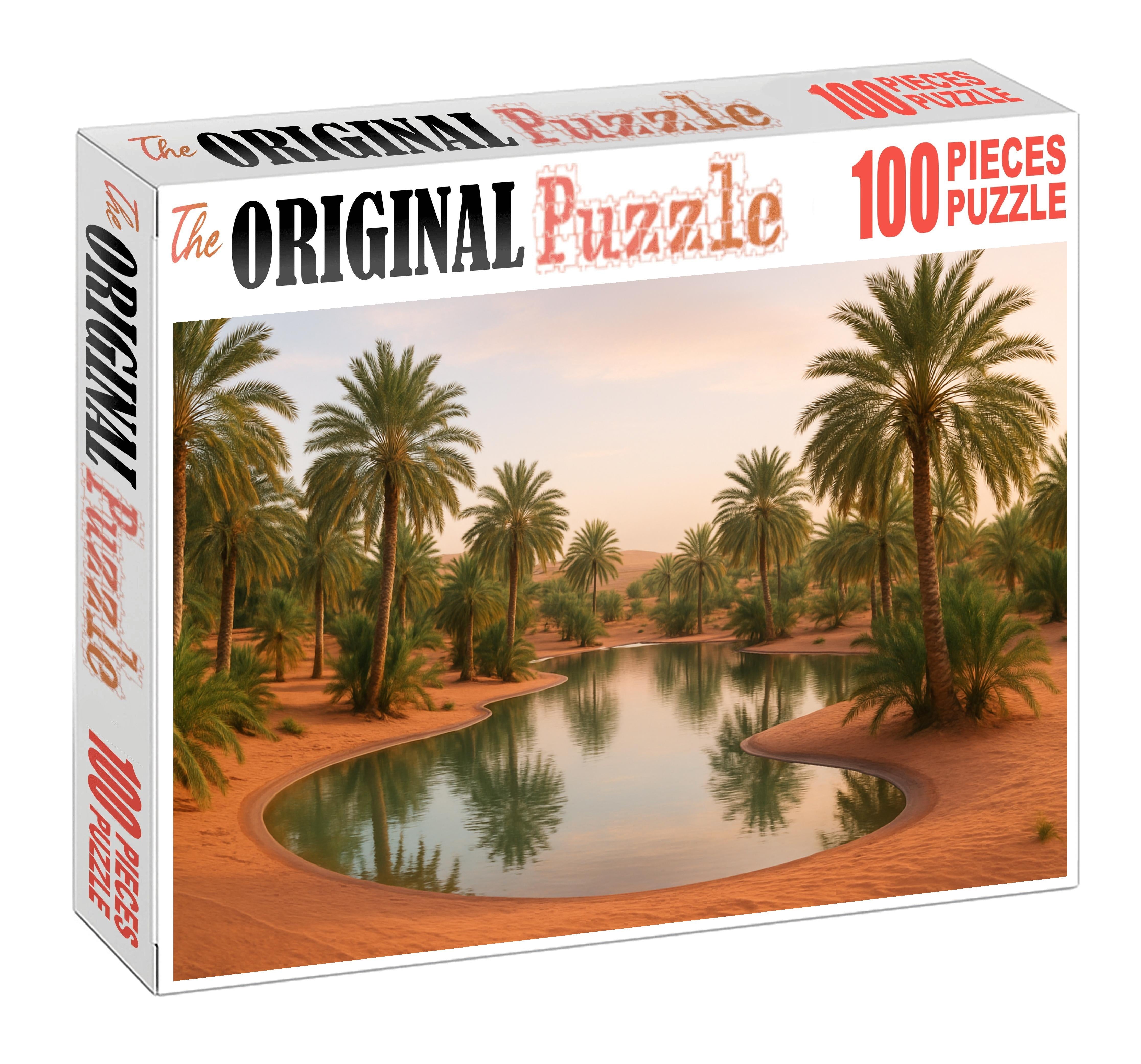 Emerald Oasis Refuge Hidden Pools Among Rust-colored Sands 500 Piece Puzzle