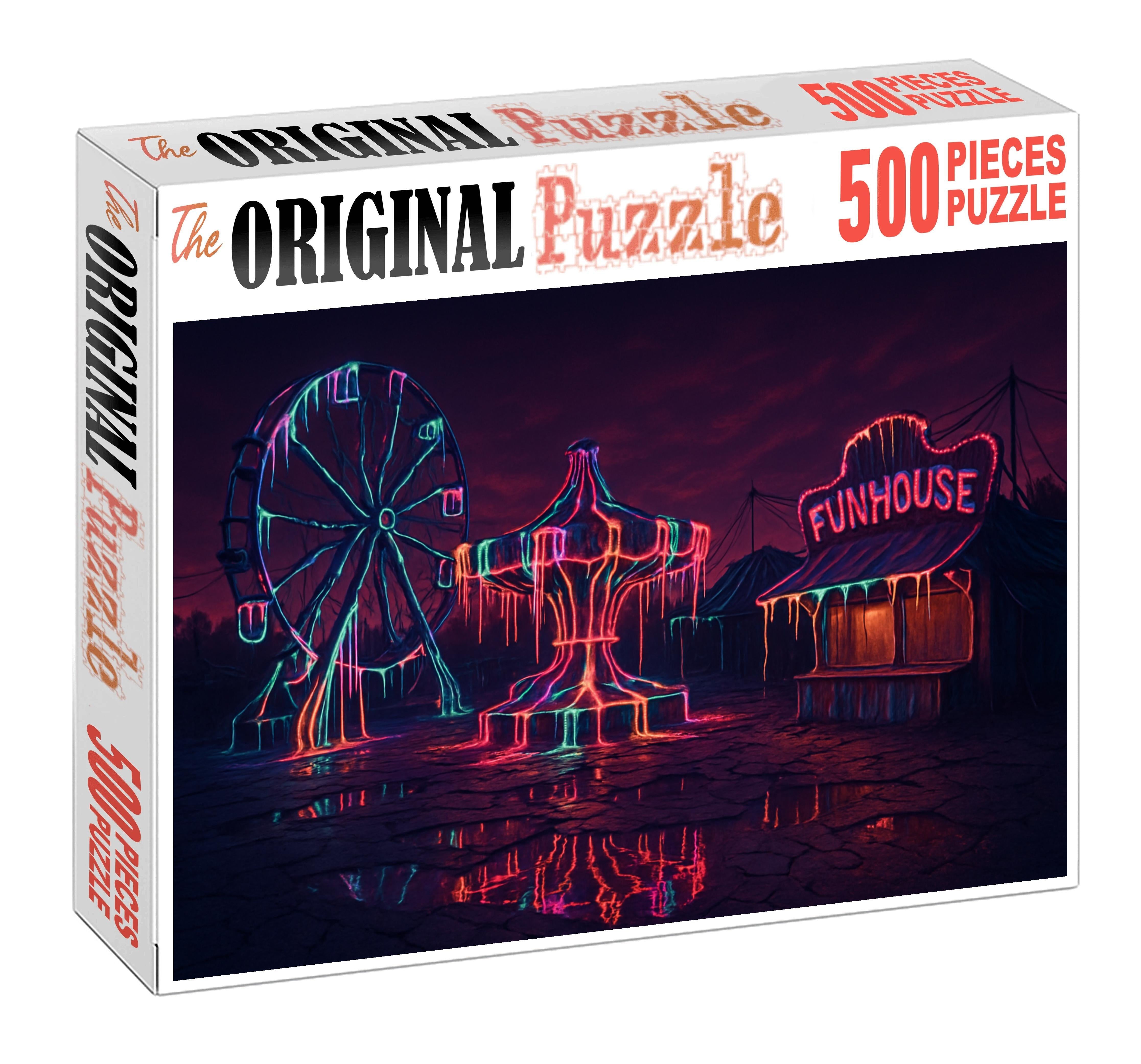 Deserted Carnival Of Melting Lights Custom Jigsaw Puzzle