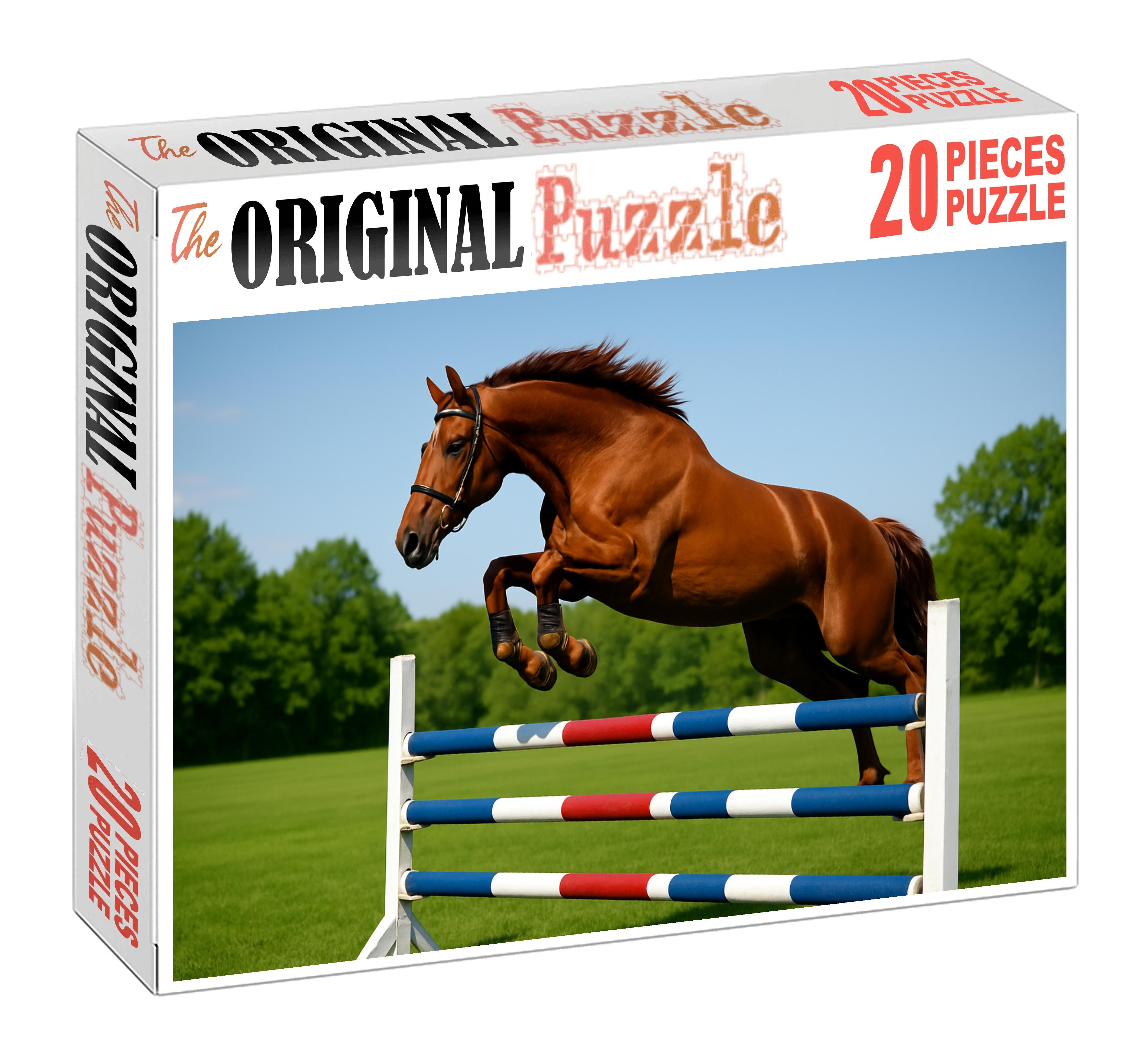 Dawnfire Charger Fiery Chestnut Stallion With Explosive Jumping Talent Puzzle For Kids