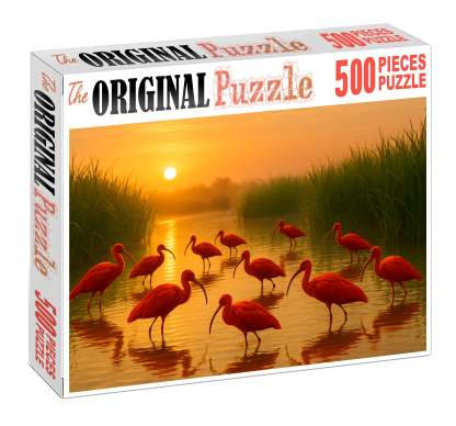 Scarlet Ibis The Scarlet Flaming Forest Visitor Unique Puzzle Design