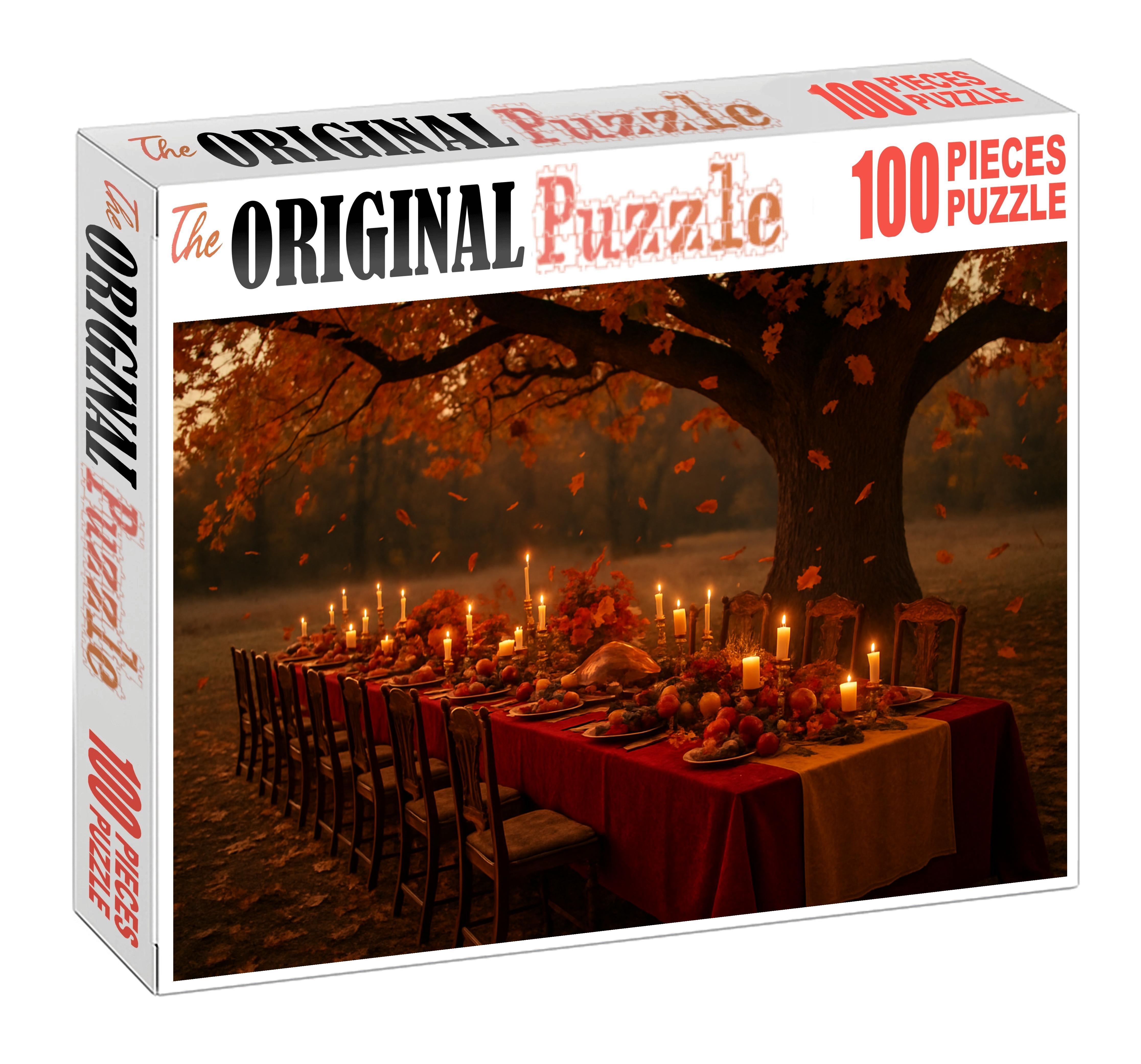 Crimson And Gold Twilight Feast Unique Puzzle Design