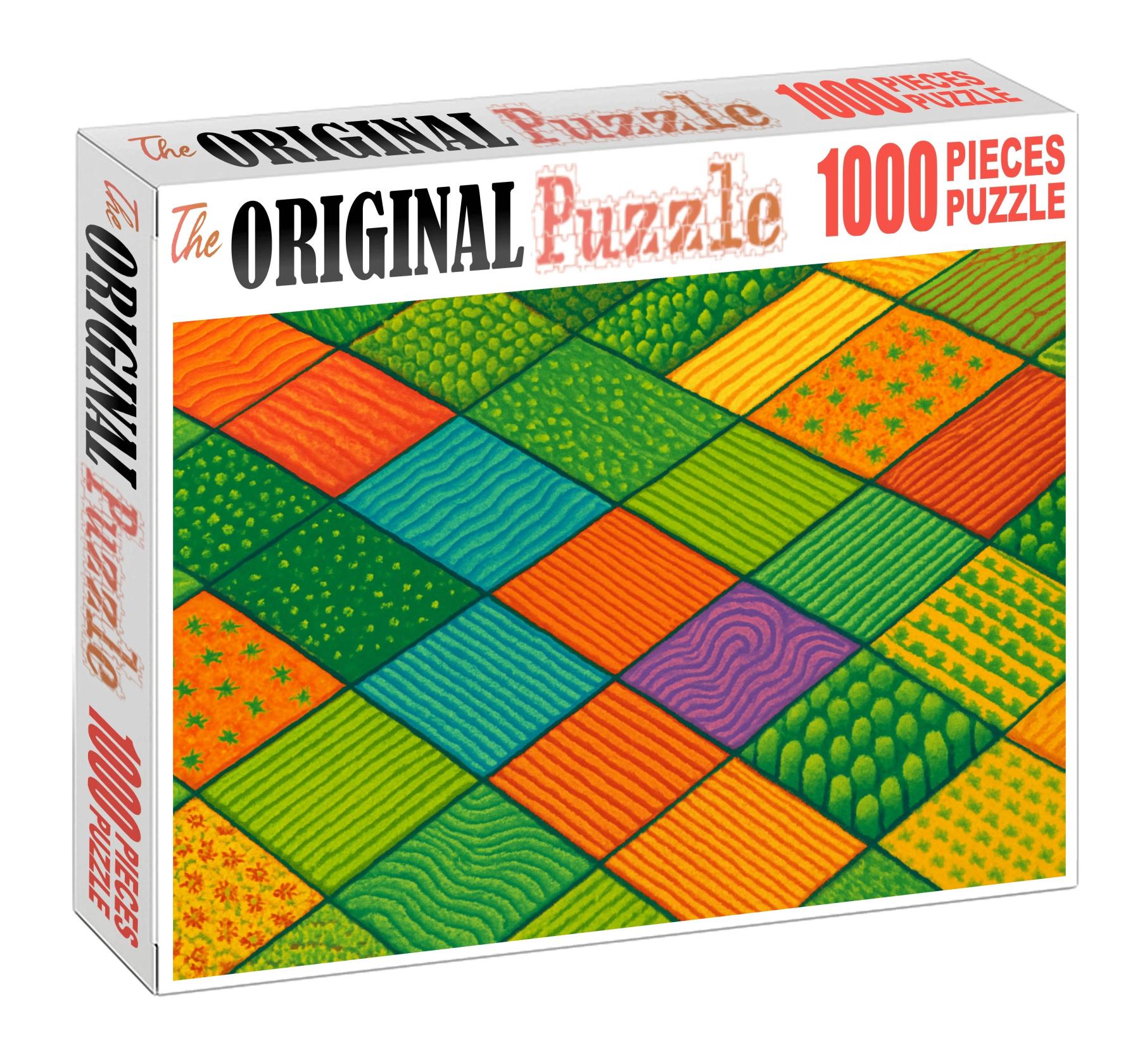 Agricultural Crop Pattern Mosaic 500 Piece Puzzle