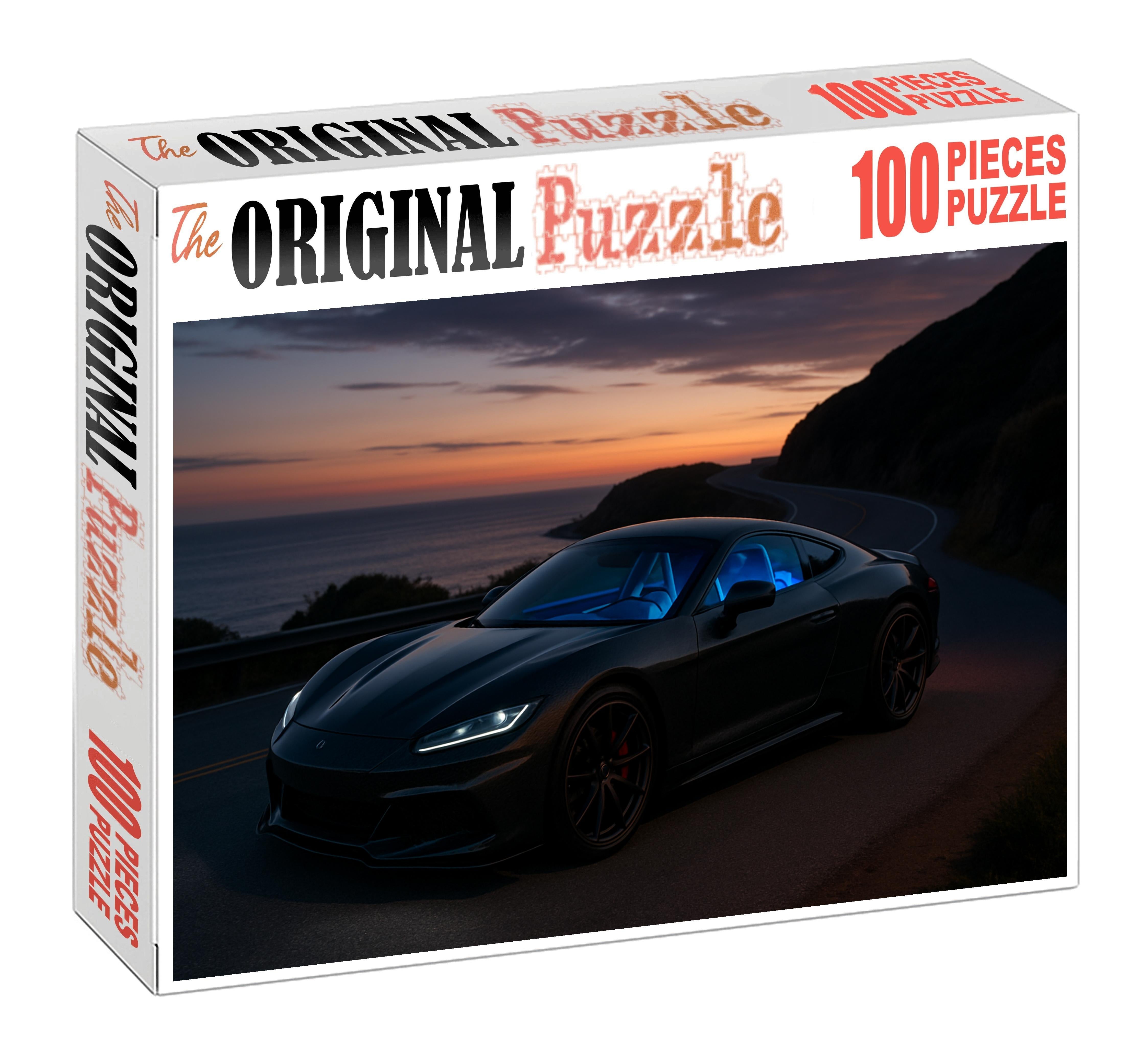 Falcon V12 Phantom Elegant Midnight Racer With Carbon-weave Chassis 300 Piece Puzzle