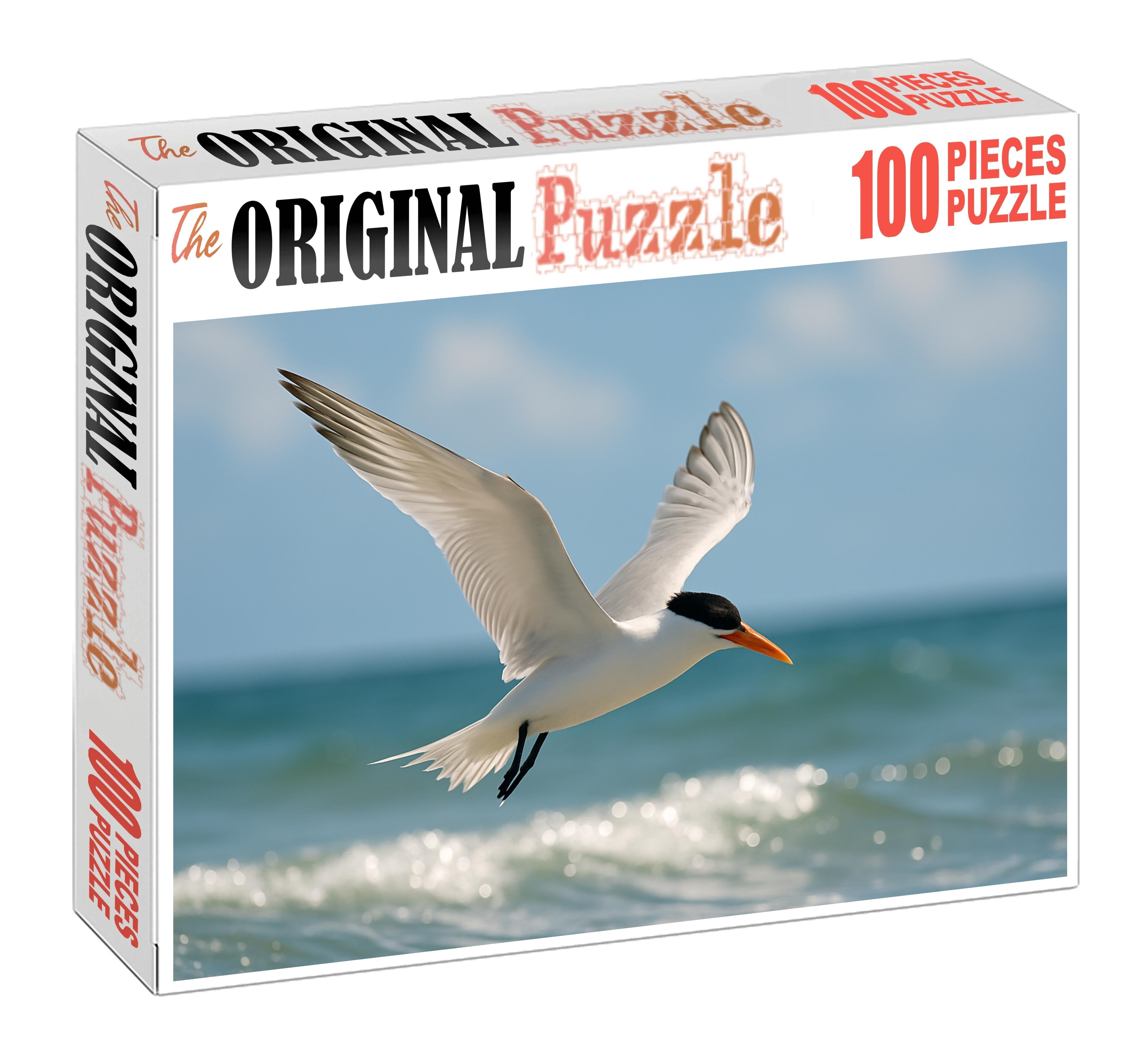 Elegant Tern Coastal Skimmer Custom Jigsaw Puzzle