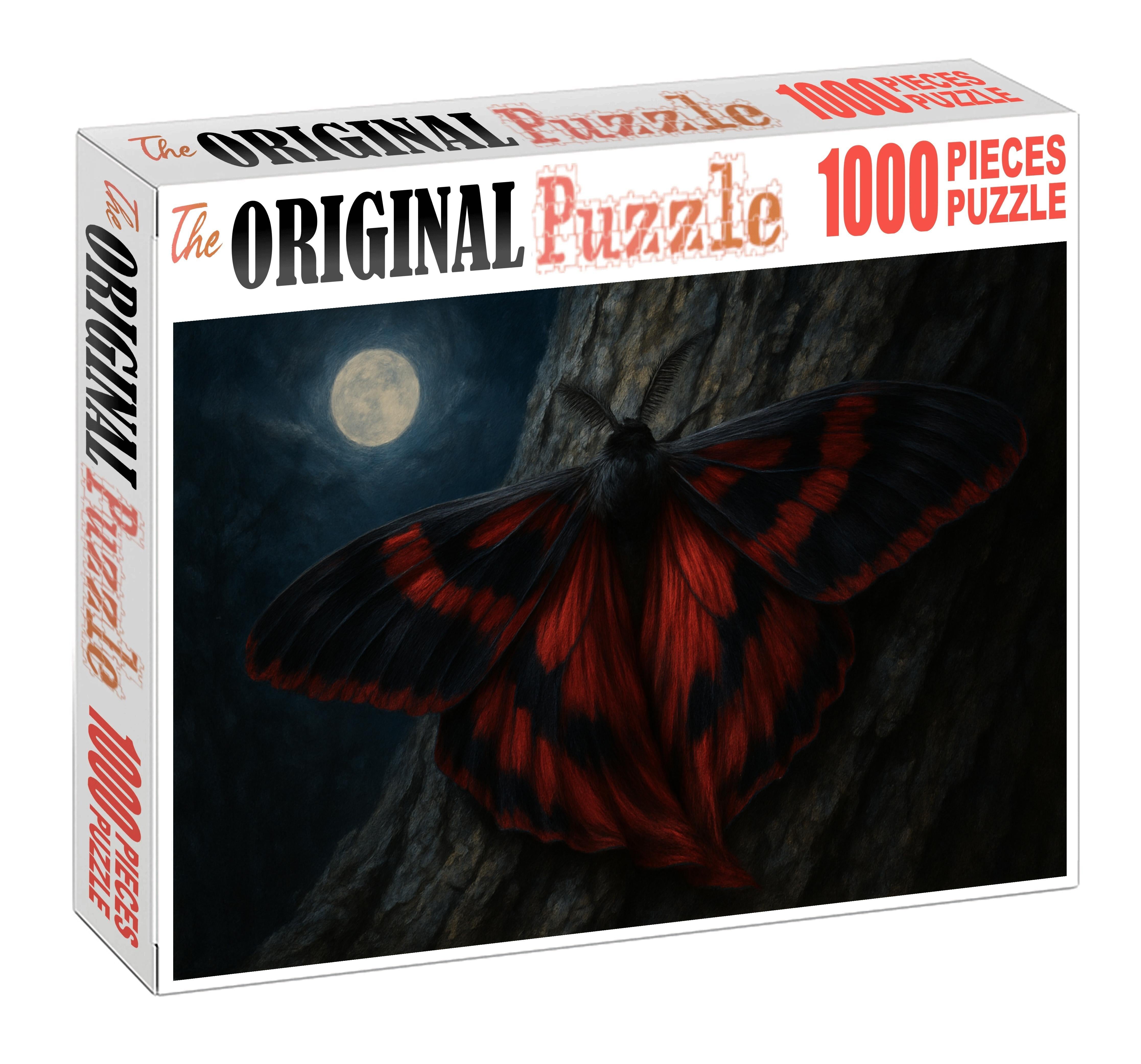 Crimson Veil Moth Large Insect With Flowing Wing Patterns Puzzle Fun