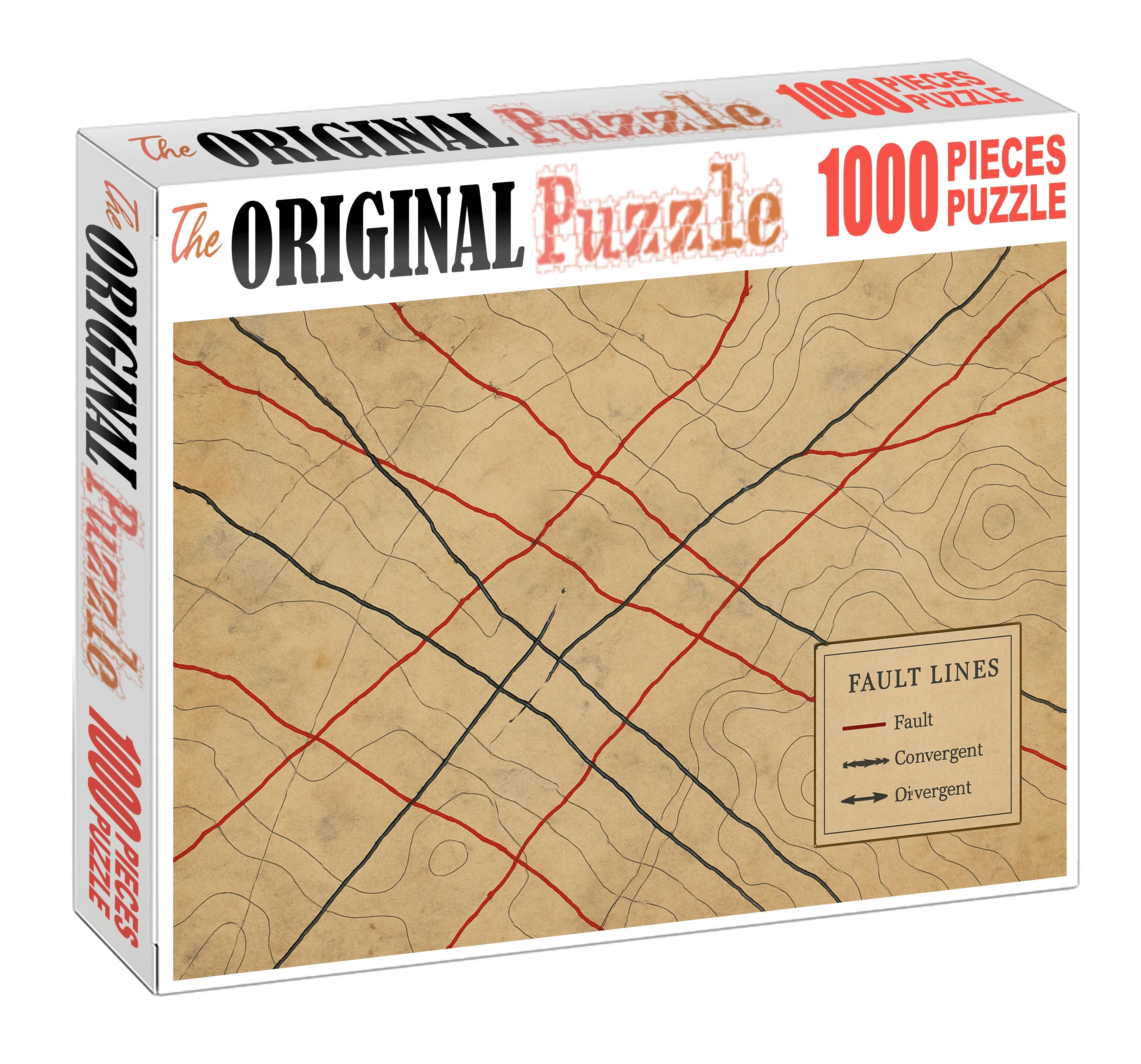 Subsurface Fault Line Network Map Puzzle For Kids
