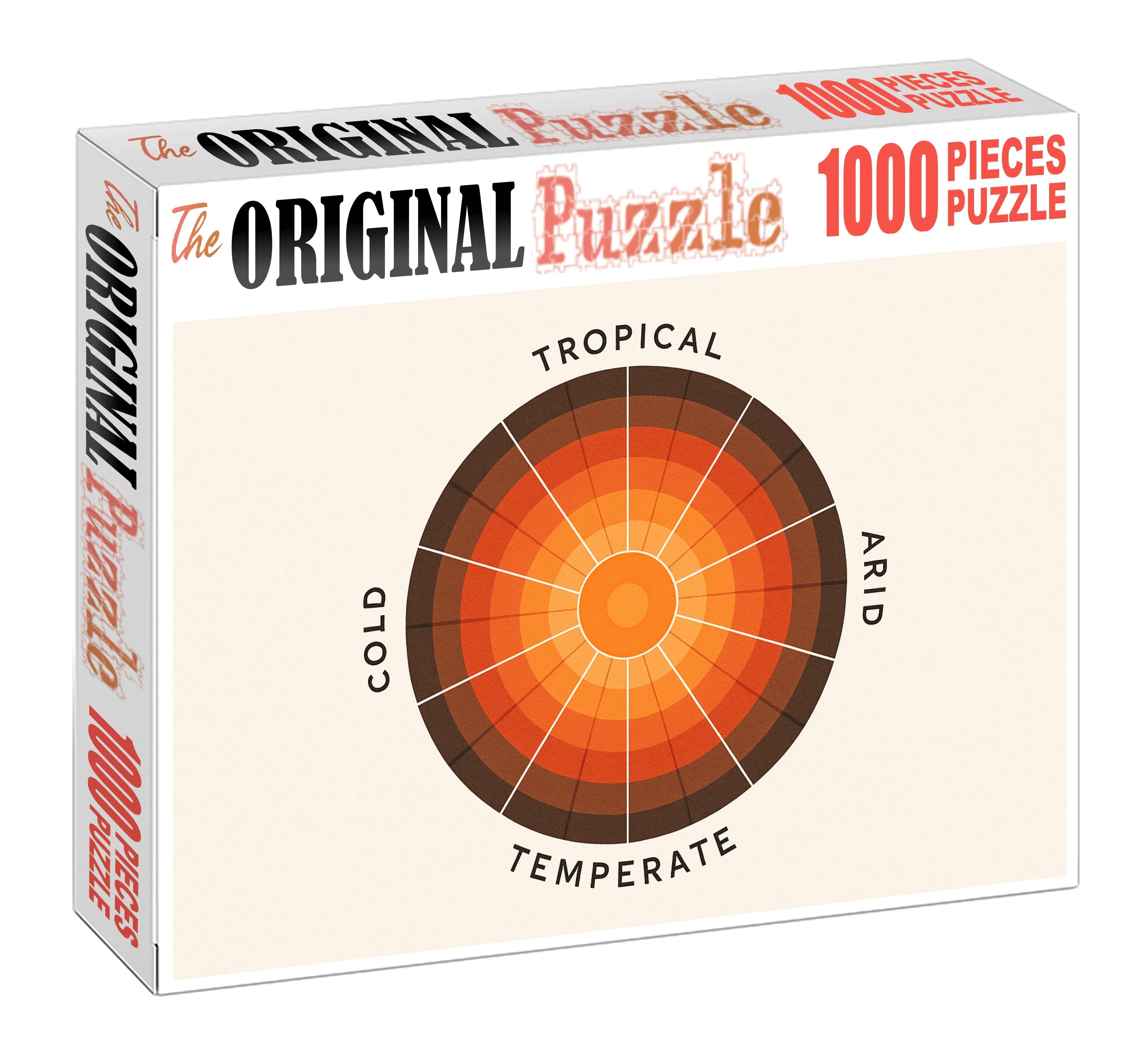 Abstract Climate Zone Radial Chart 50 Piece Puzzle