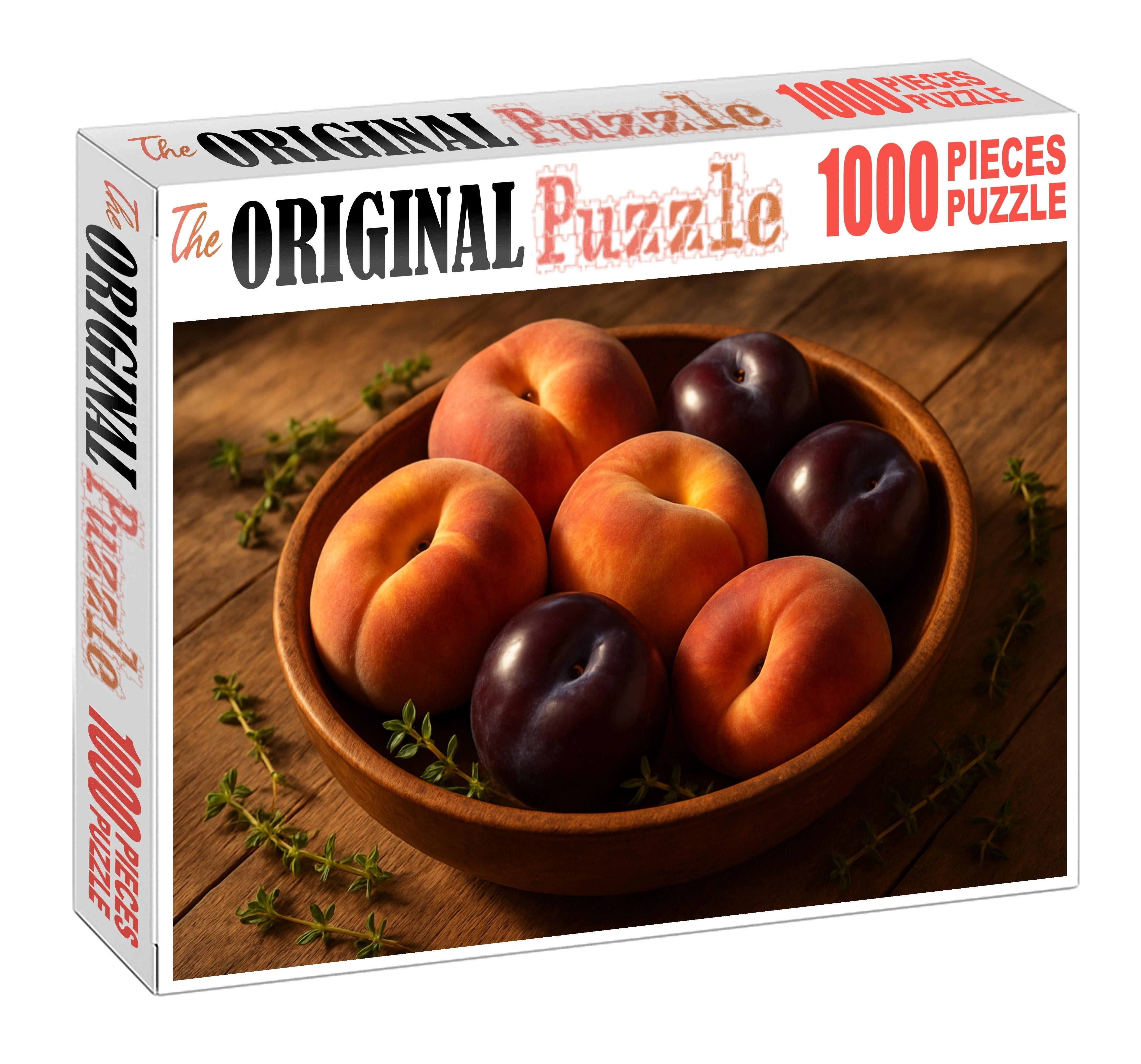 Sunset Glow Peach And Plum Rustic Arrangement Puzzle Challenge