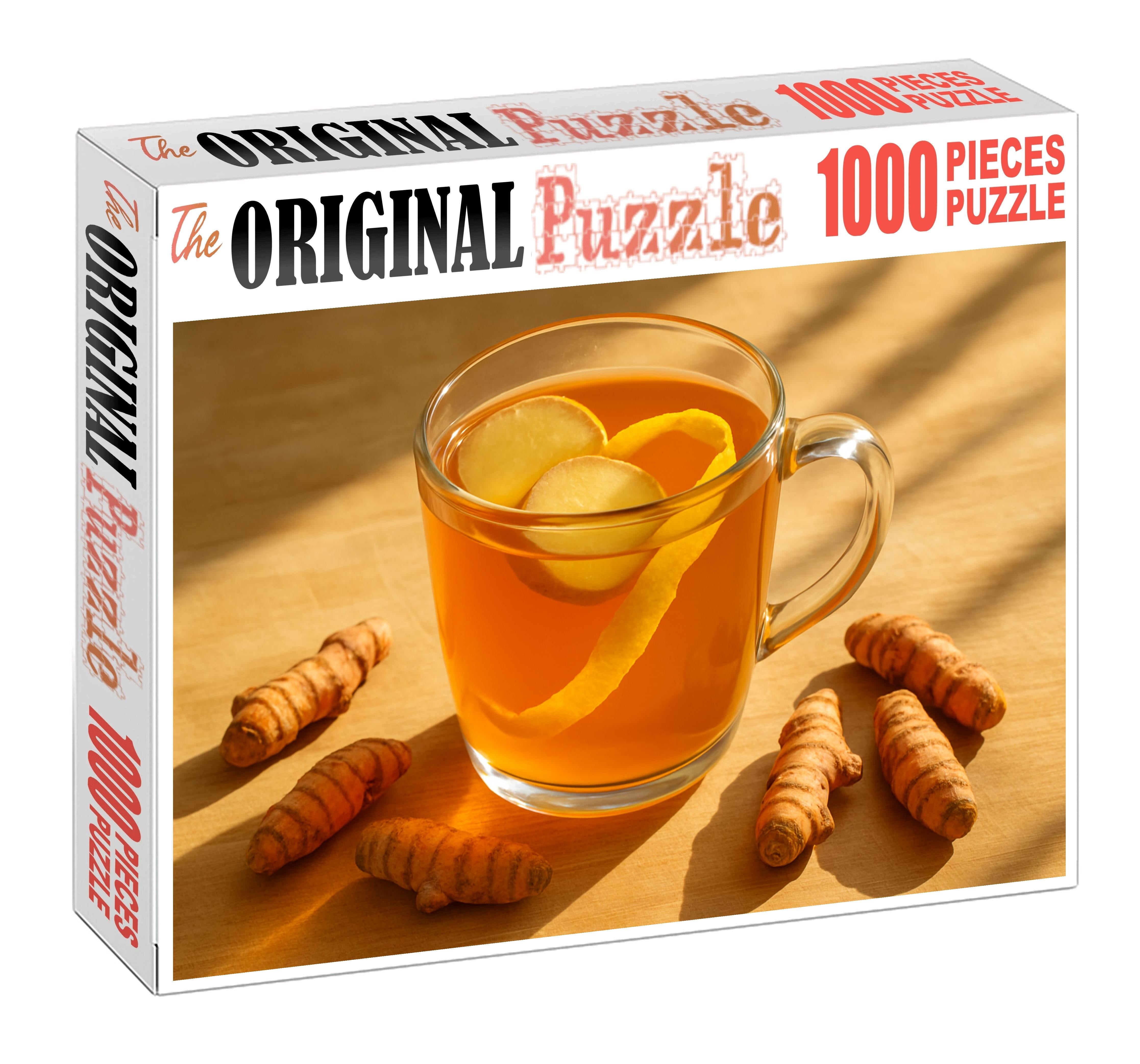 Golden Aura Herbal Blend With Turmeric Ginger And Citrus Zest 200 Piece Puzzle